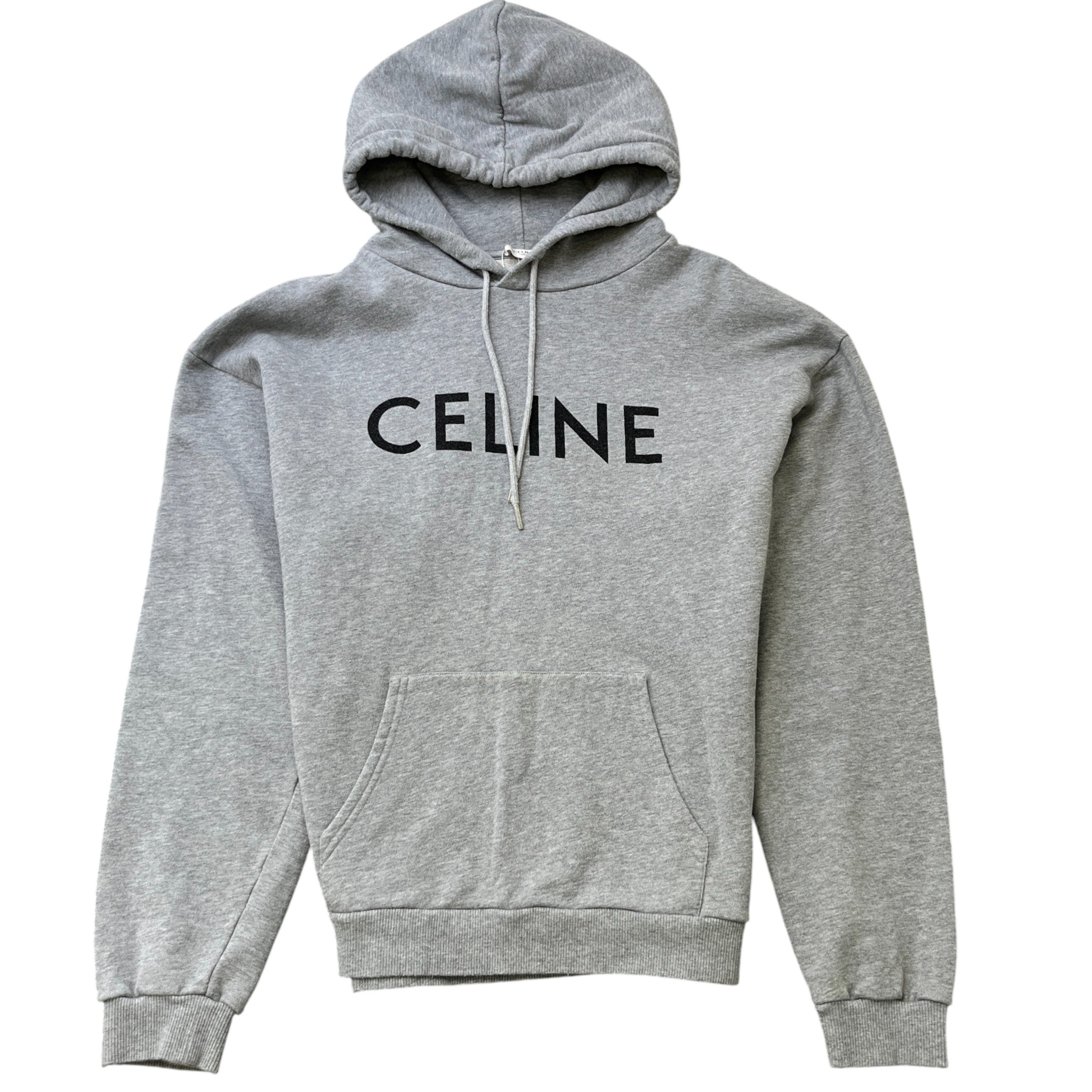 Men's Logo Print Hoodie Grey Size L