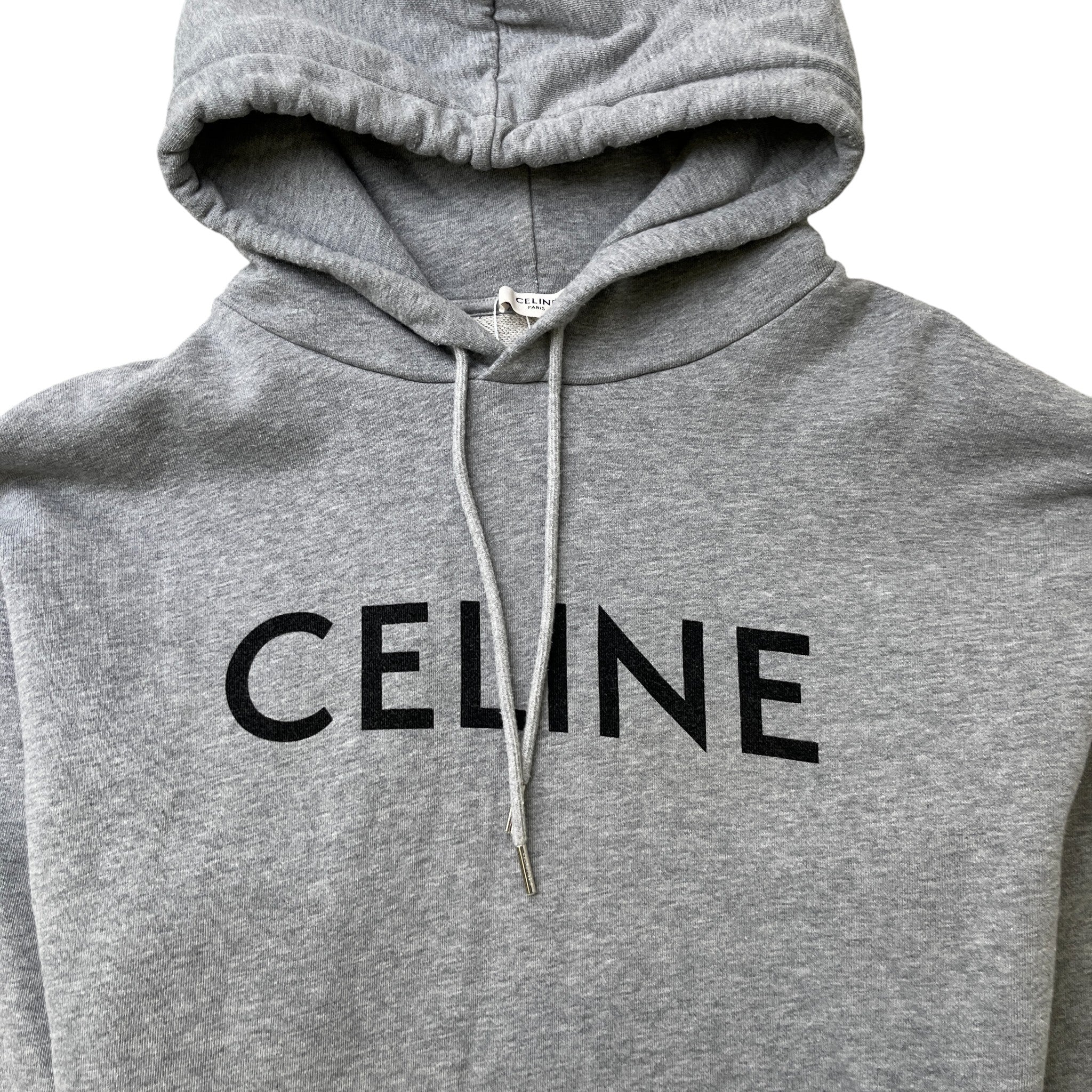 Men's Logo Print Hoodie Grey Size L