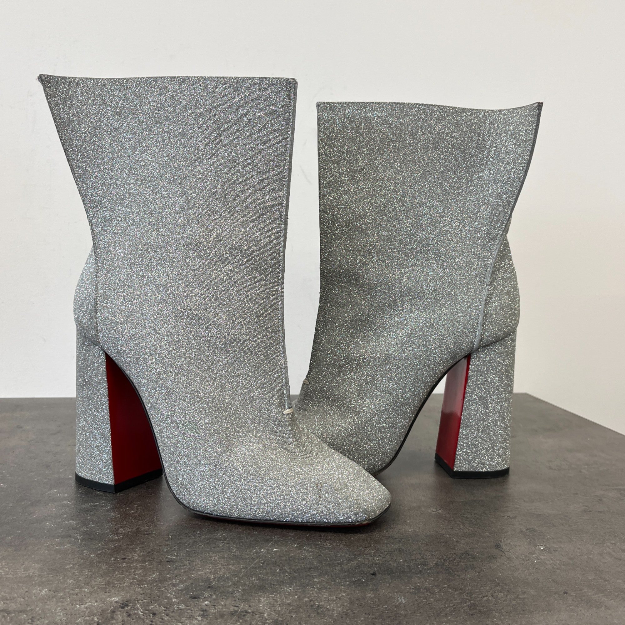 Women's Glitter Platfrom Boots Silver Size EU 40 / UK 7