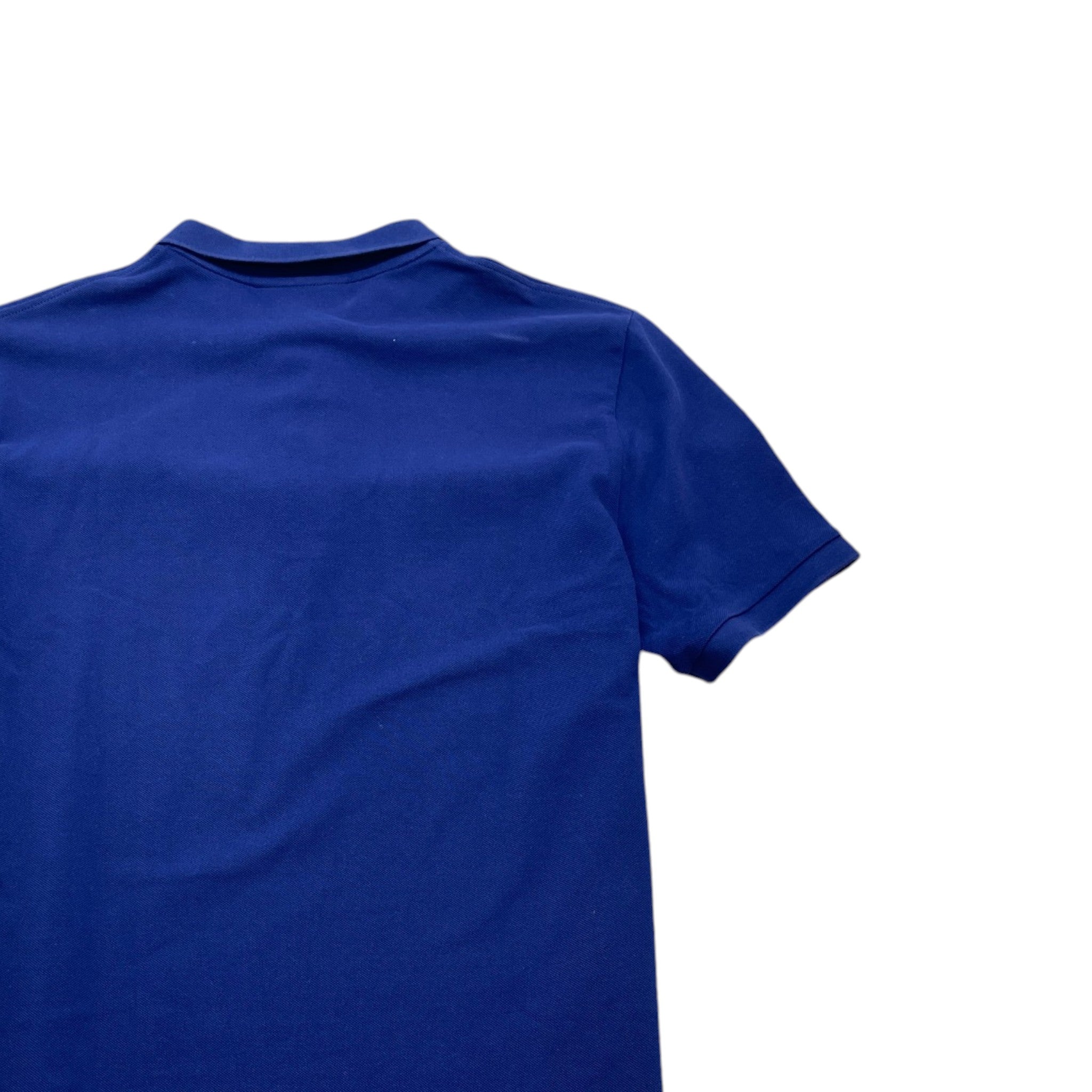 Men's Embroidered Logo Polo Shirt Blue Size L
