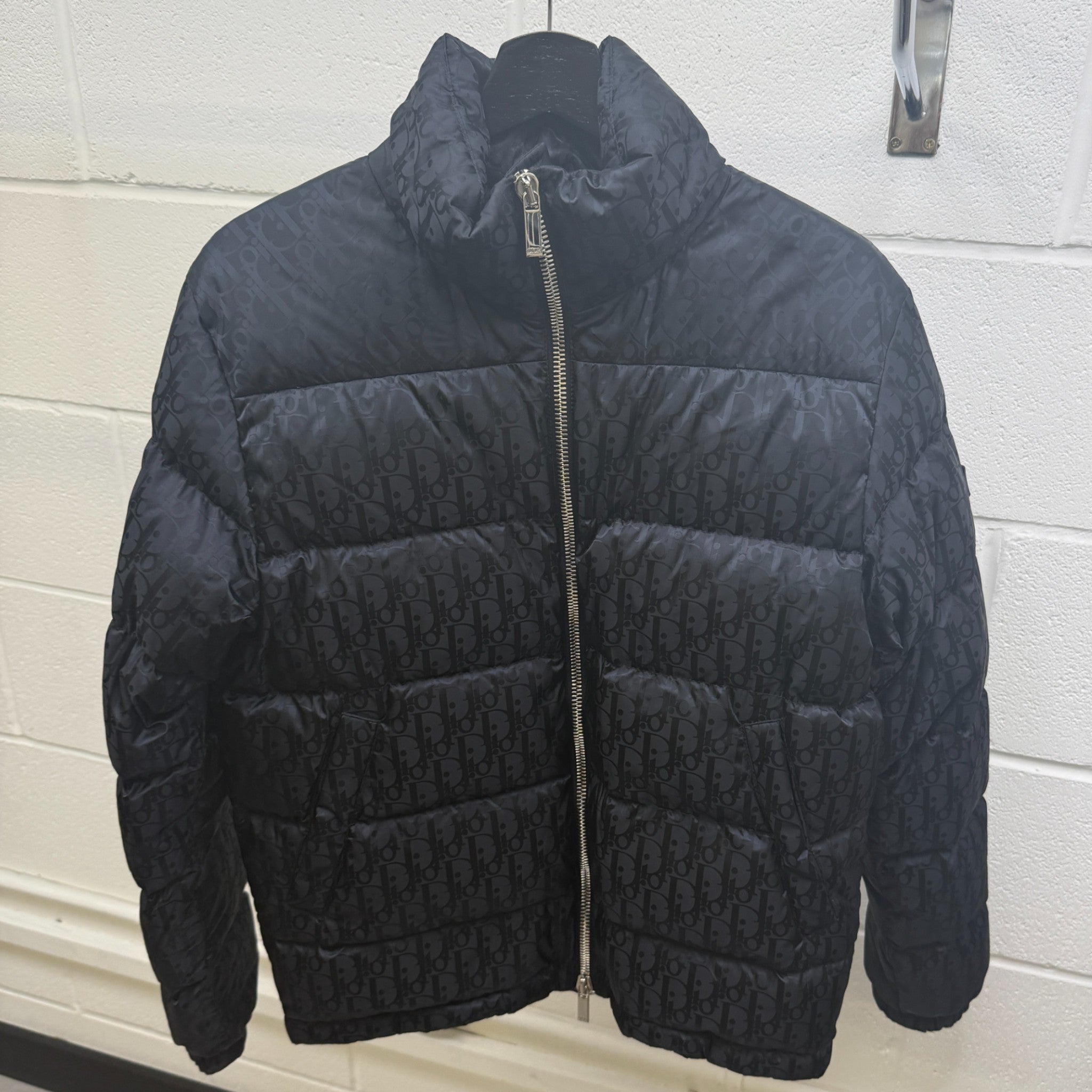 Men's Oblique Down Jacket Black Size XXS