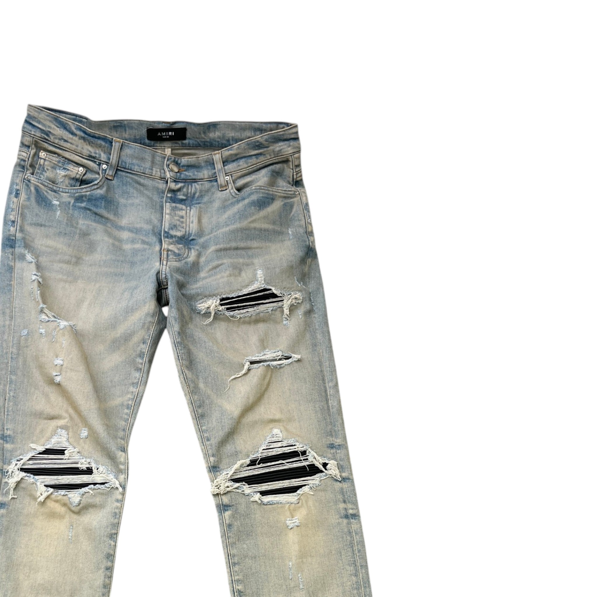 Men's Distressed Mx1 Jeans Blue Size Waist 34"