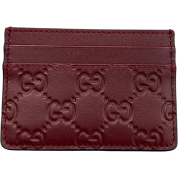 Women's Guccissima Card Holder Red