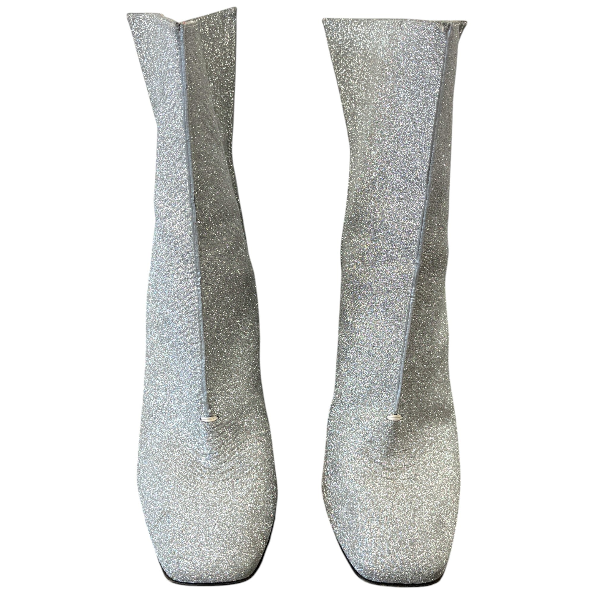 Women's Glitter Platfrom Boots Silver Size EU 40 / UK 7