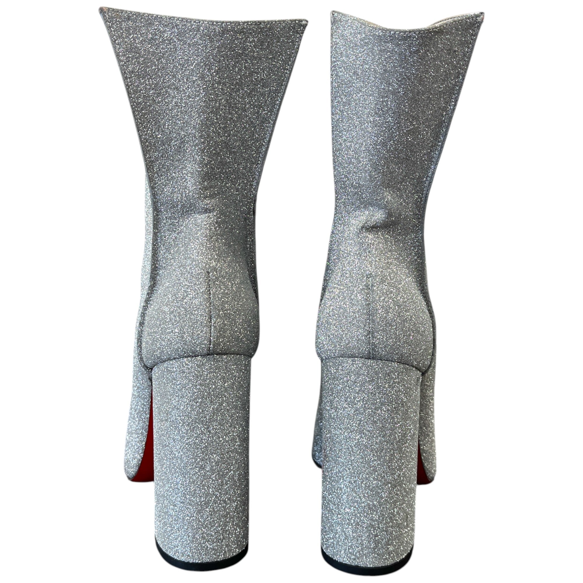 Women's Glitter Platfrom Boots Silver Size EU 40 / UK 7