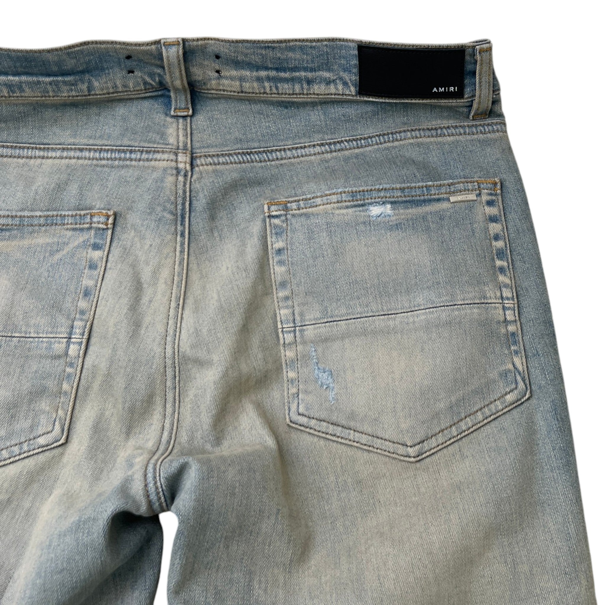 Men's Distressed Mx1 Jeans Blue Size Waist 34"