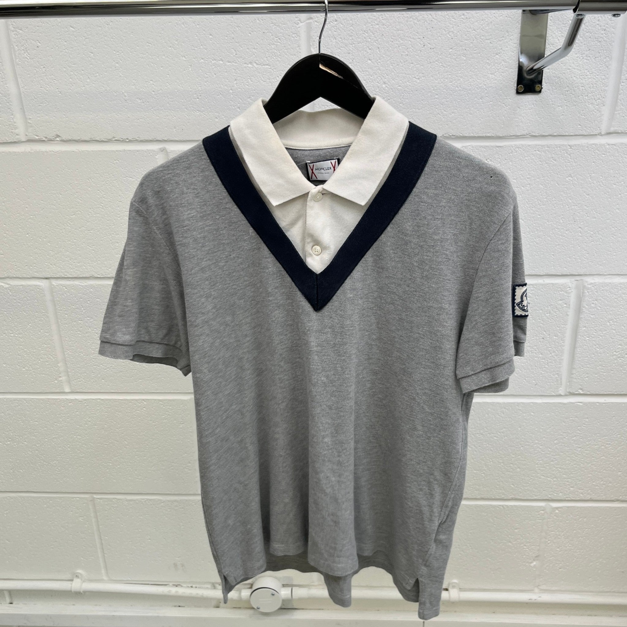 Men's Gamme Bleu Maglia Polo Shirt Grey Size M