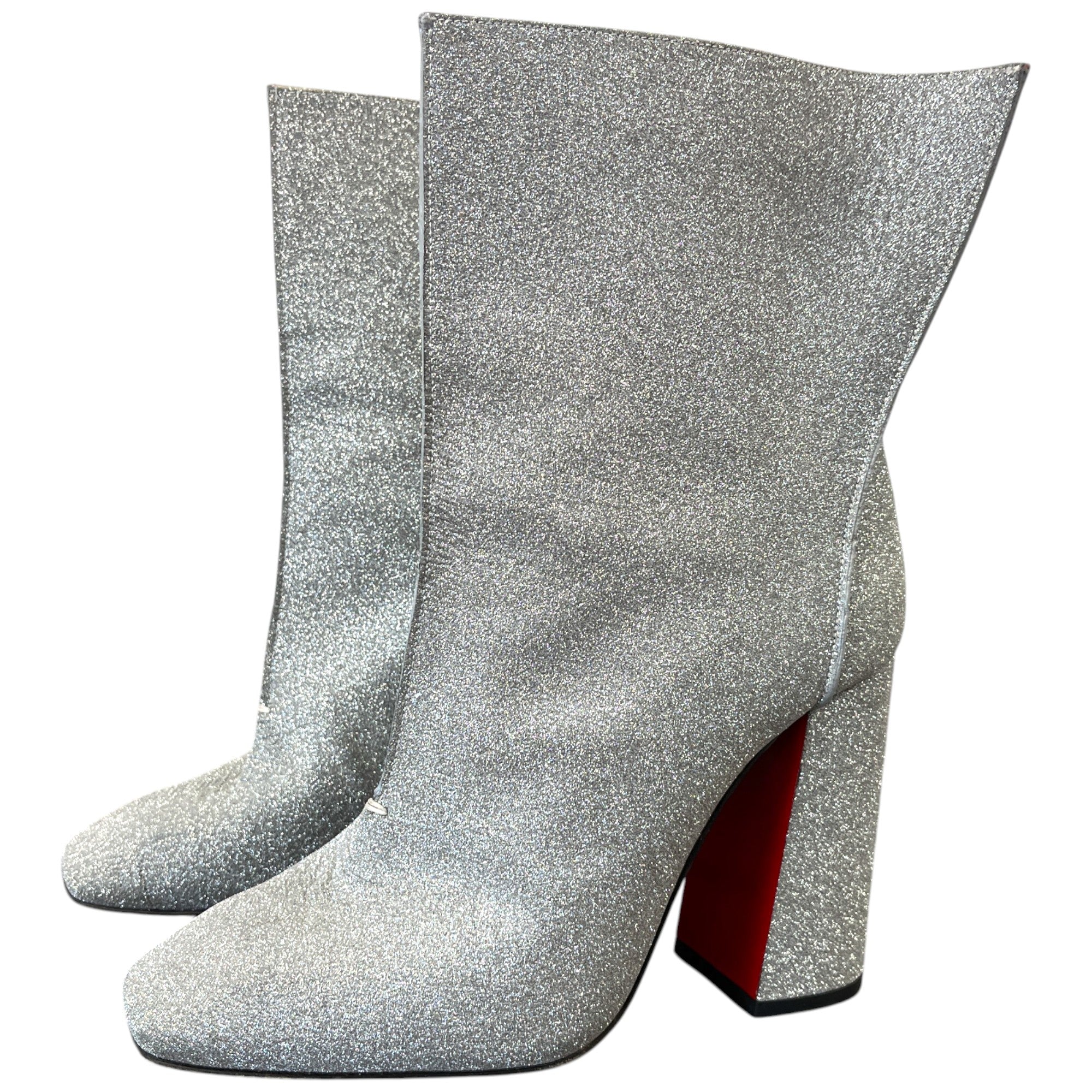 Women's Glitter Platfrom Boots Silver Size EU 40 / UK 7
