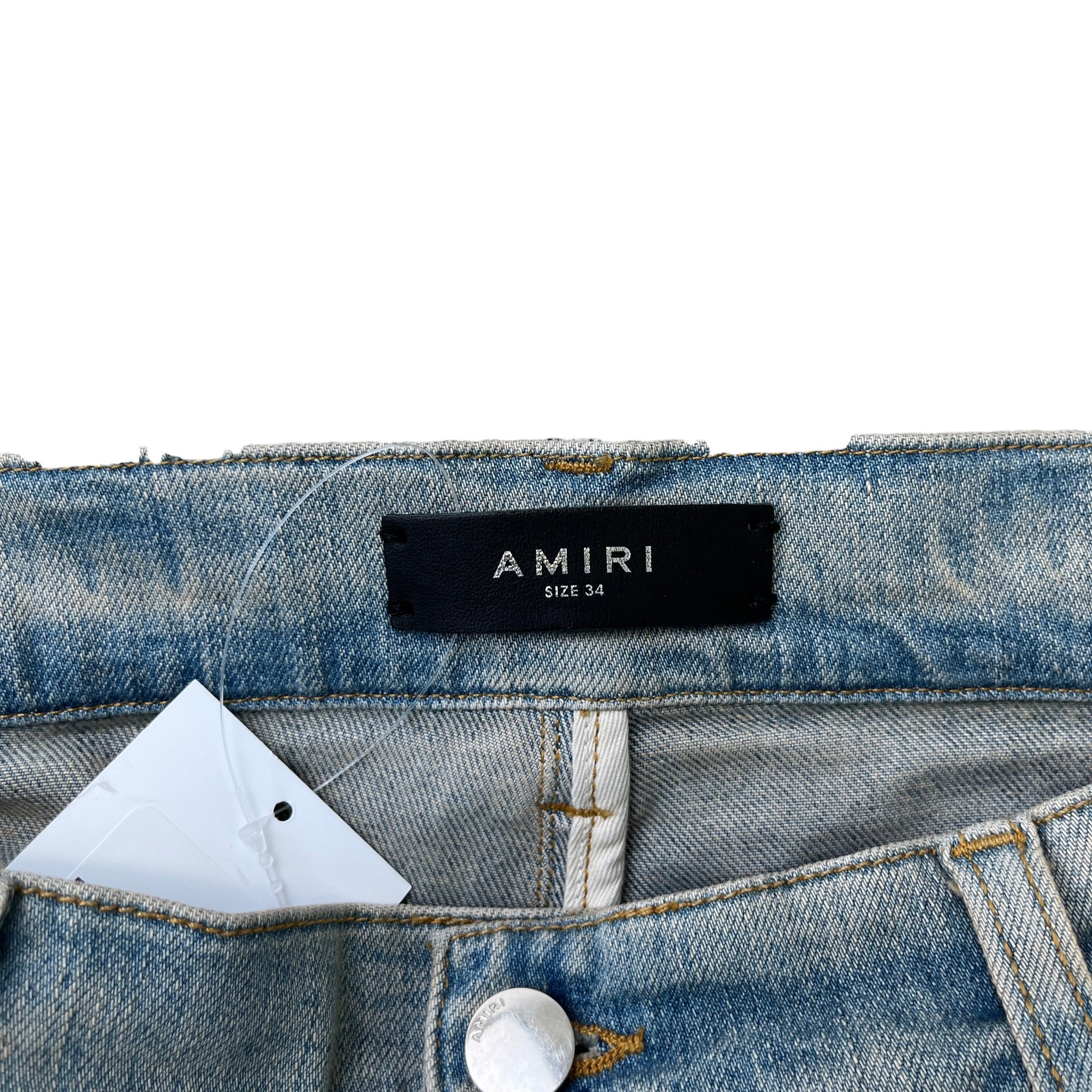 Men's Distressed Mx1 Jeans Blue Size Waist 34"