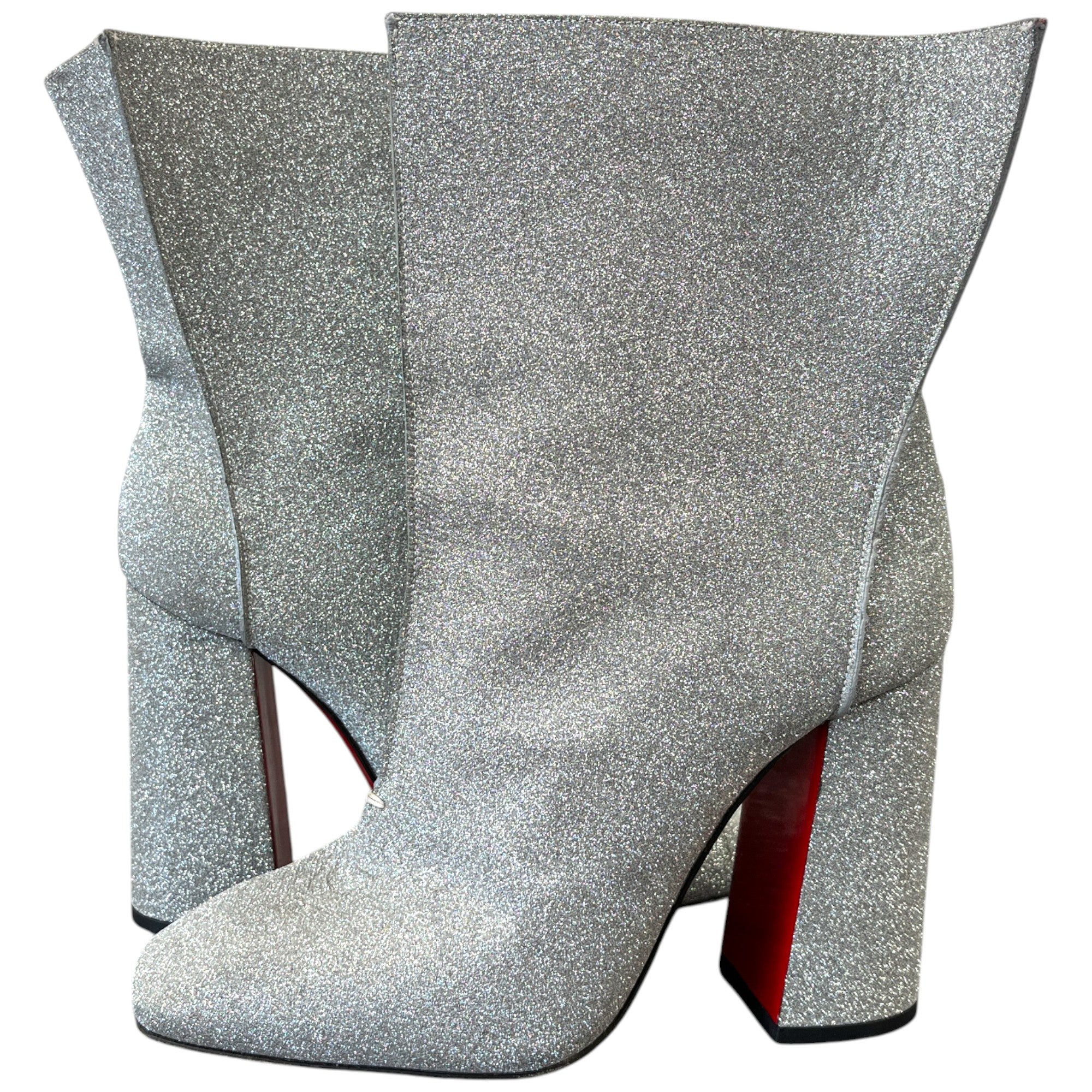 Women's Glitter Platfrom Boots Silver Size EU 40 / UK 7