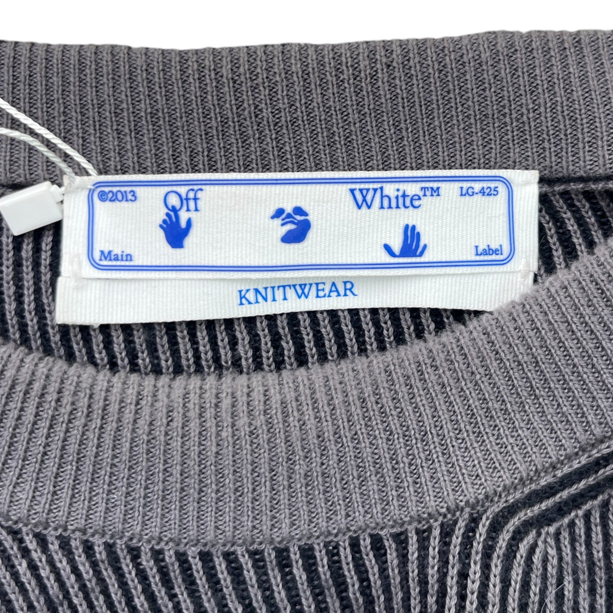 Men's Arrow Logo Knit Jumper Grey Size XL