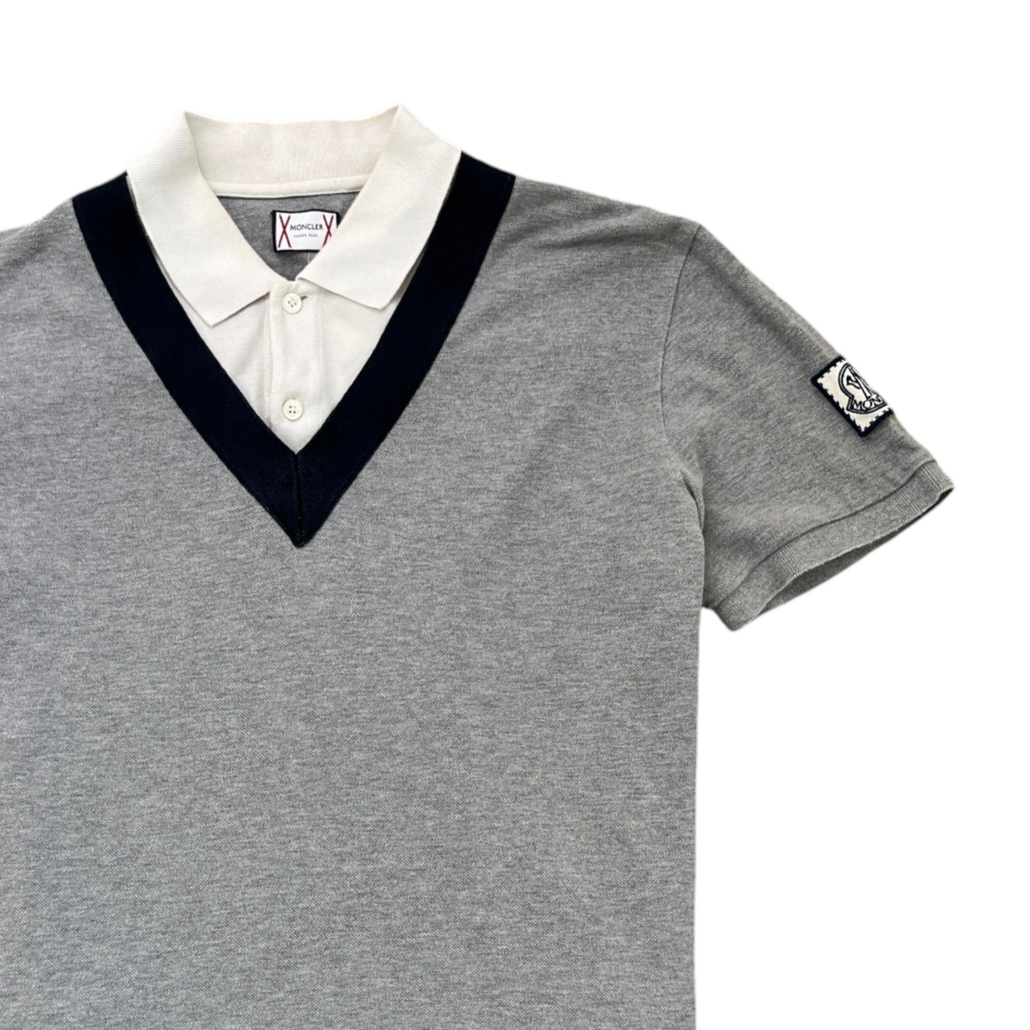 Men's Gamme Bleu Maglia Polo Shirt Grey Size M