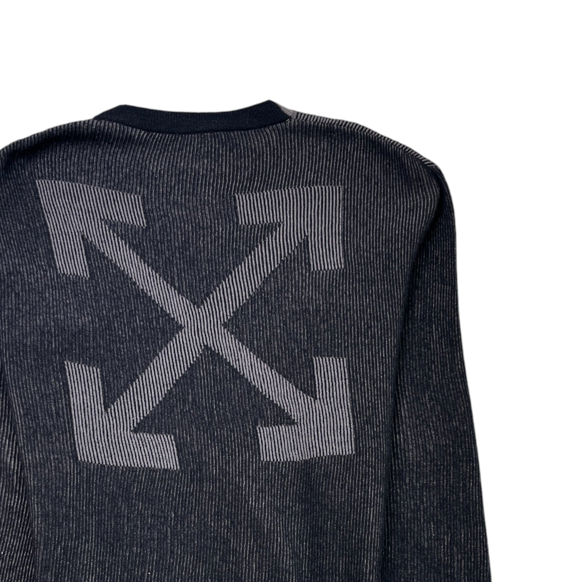 Men's Arrow Logo Knit Jumper Grey Size XL