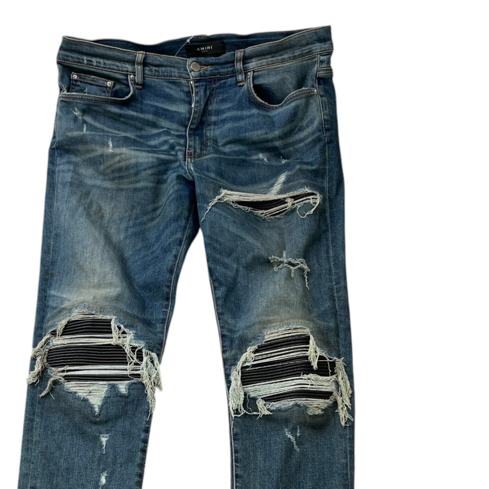 Men's Distressed Mx1 Jeans Navy Size Waist 36"