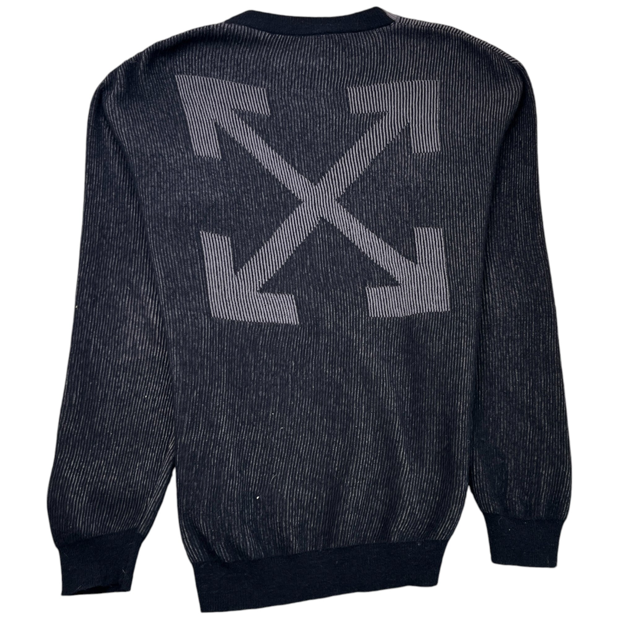 Men's Arrow Logo Knit Jumper Grey Size XL