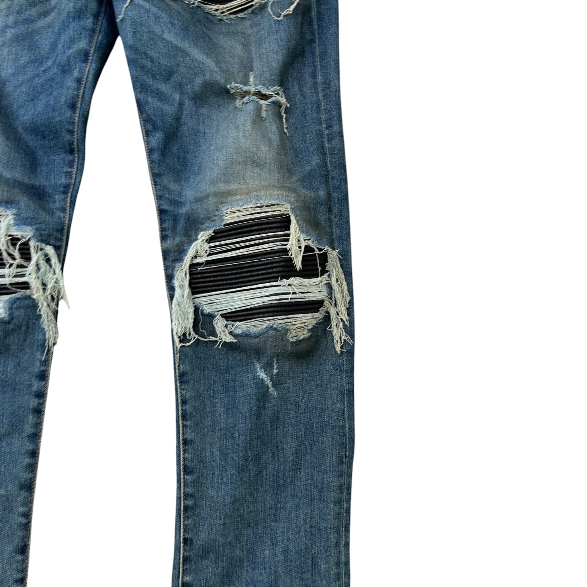 Men's Distressed Mx1 Jeans Navy Size Waist 36"