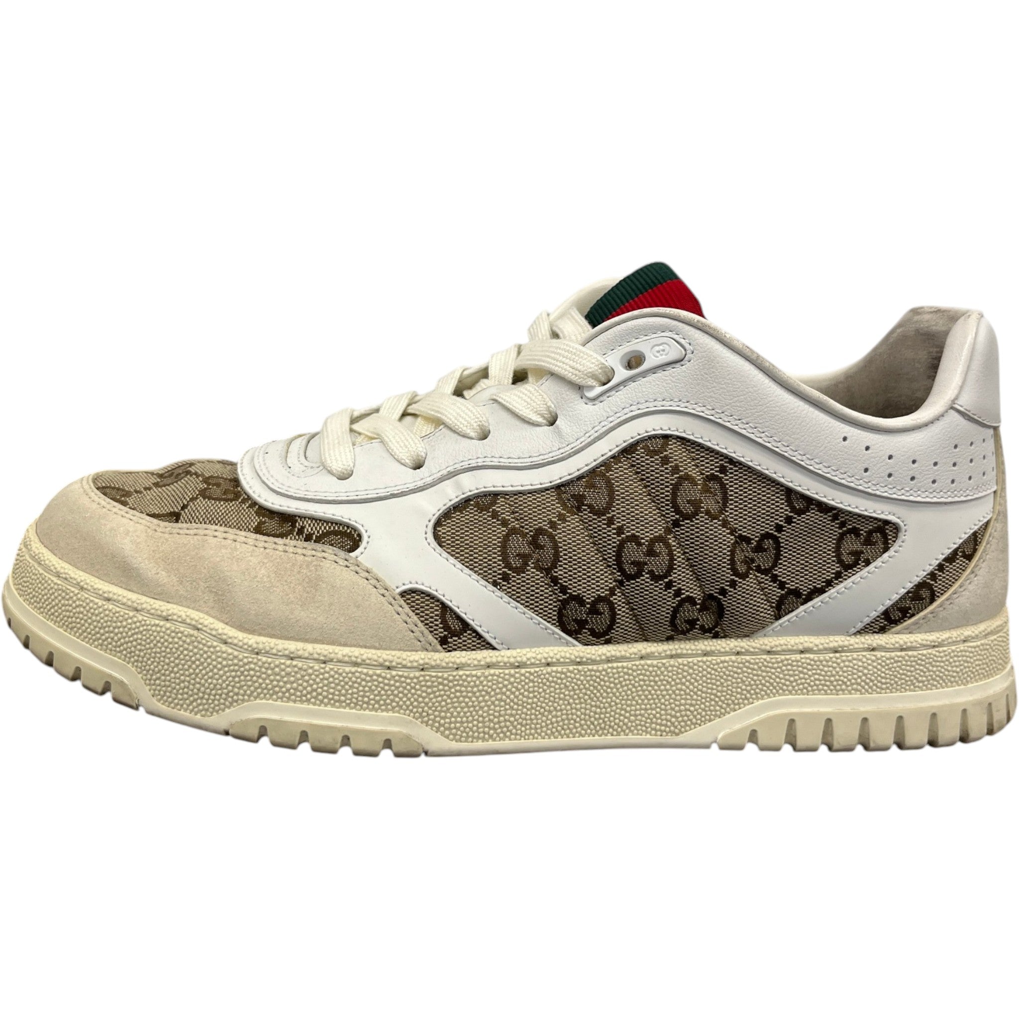 Men's Original Gg Re-Web Low Trainers Beige Size EU 42 / UK 8