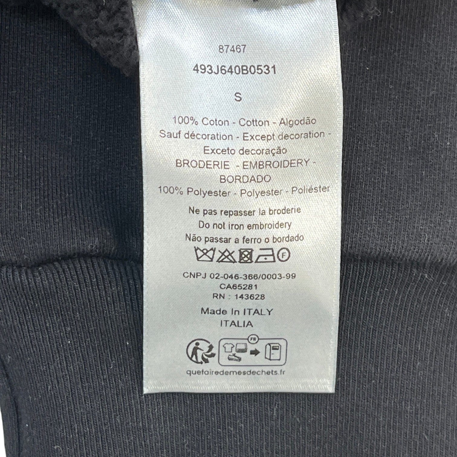 Men's X Stone Island Sweatshirt Black Size S