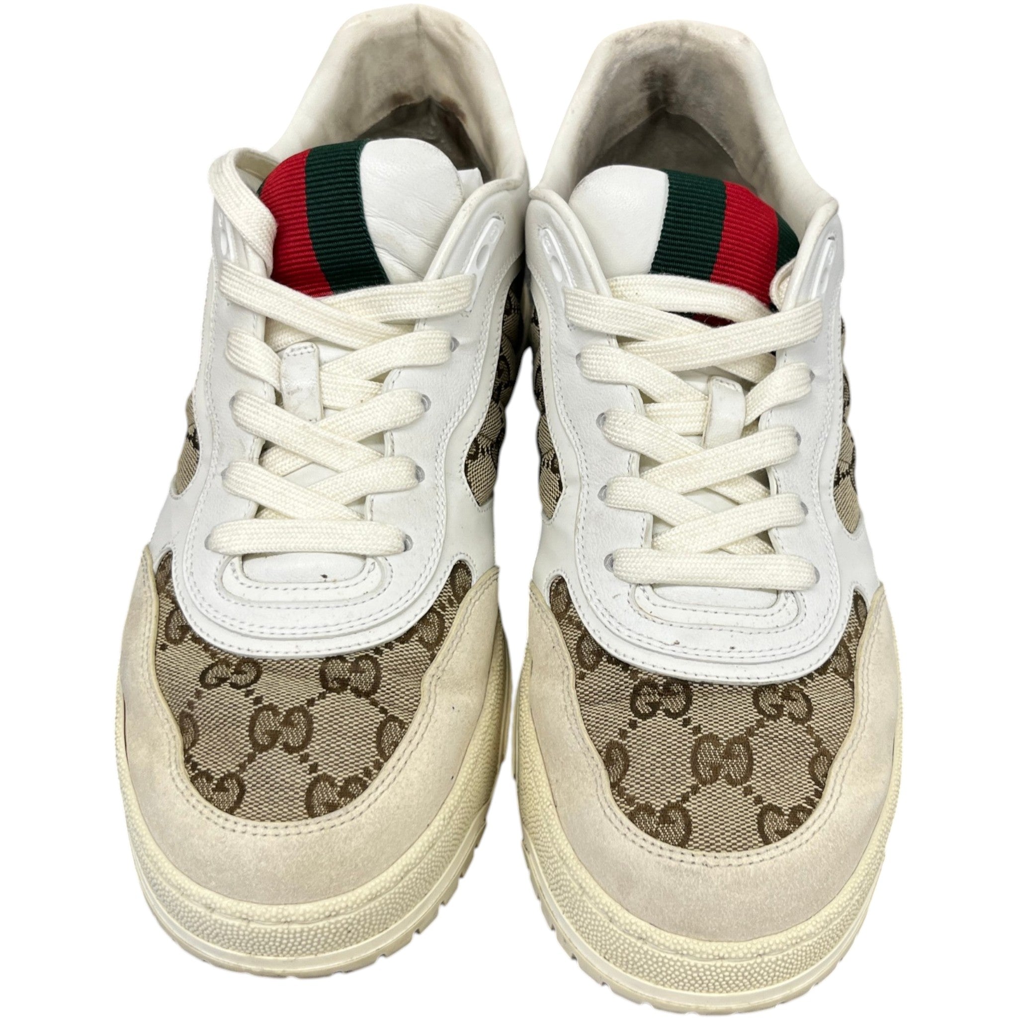 Men's Original Gg Re-Web Low Trainers Beige Size EU 42 / UK 8