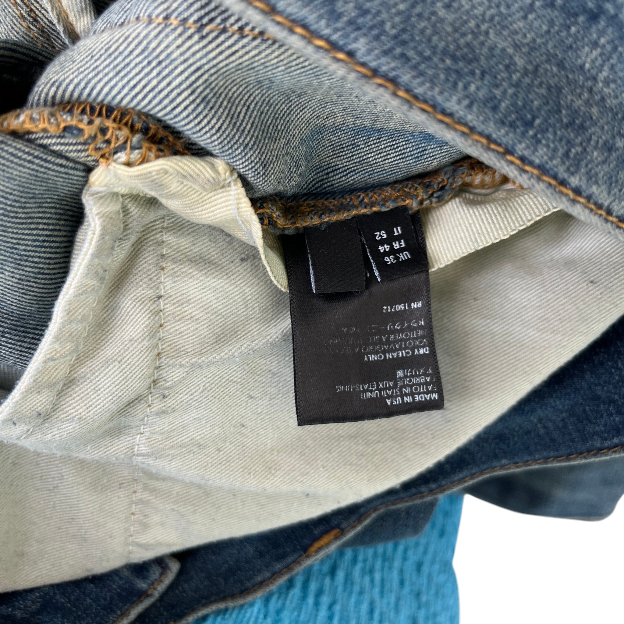 Men's Distressed Mx1 Jeans Navy Size Waist 36"