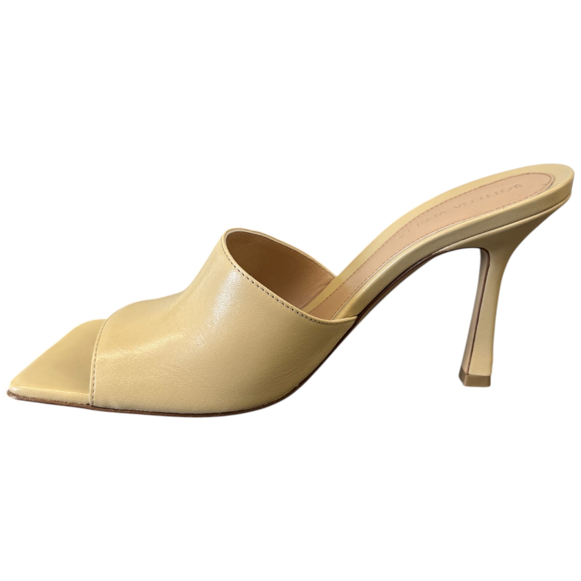 Women's Stretch Mule Heels Nude Size EU 37.5 / UK 4.5
