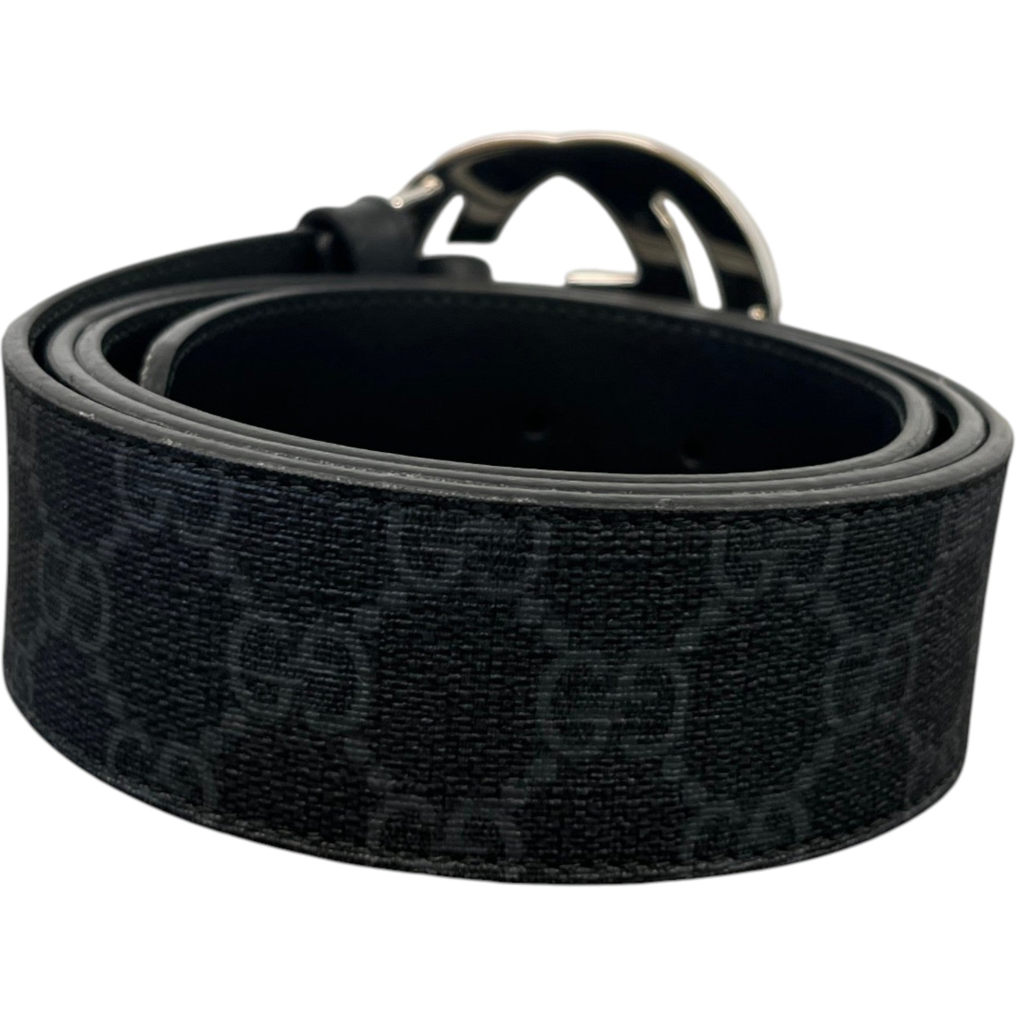 Men's Interlocking Gg Supreme Belt Black Size Waist 40"