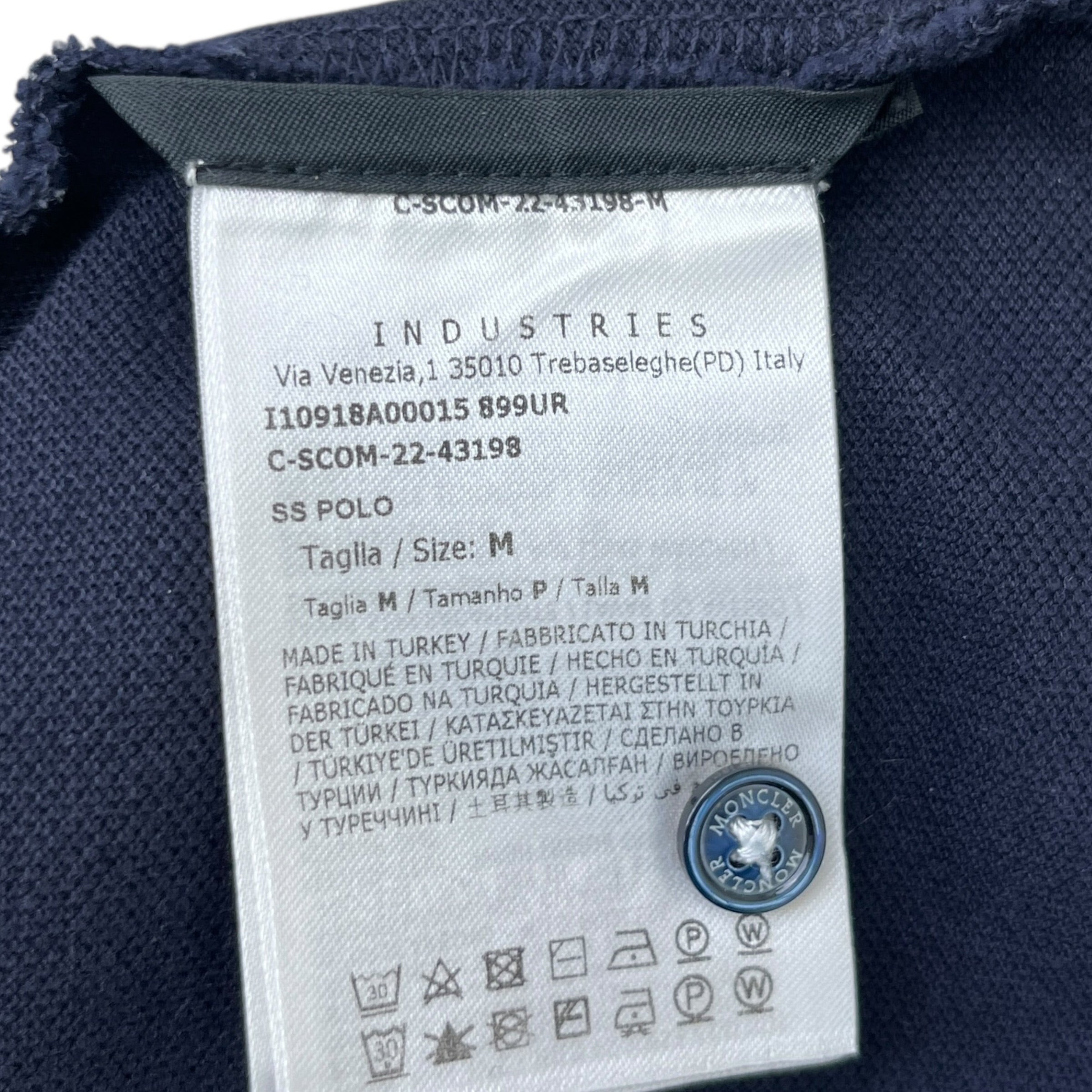 Men's Maglia Polo Shirt Navy Size M