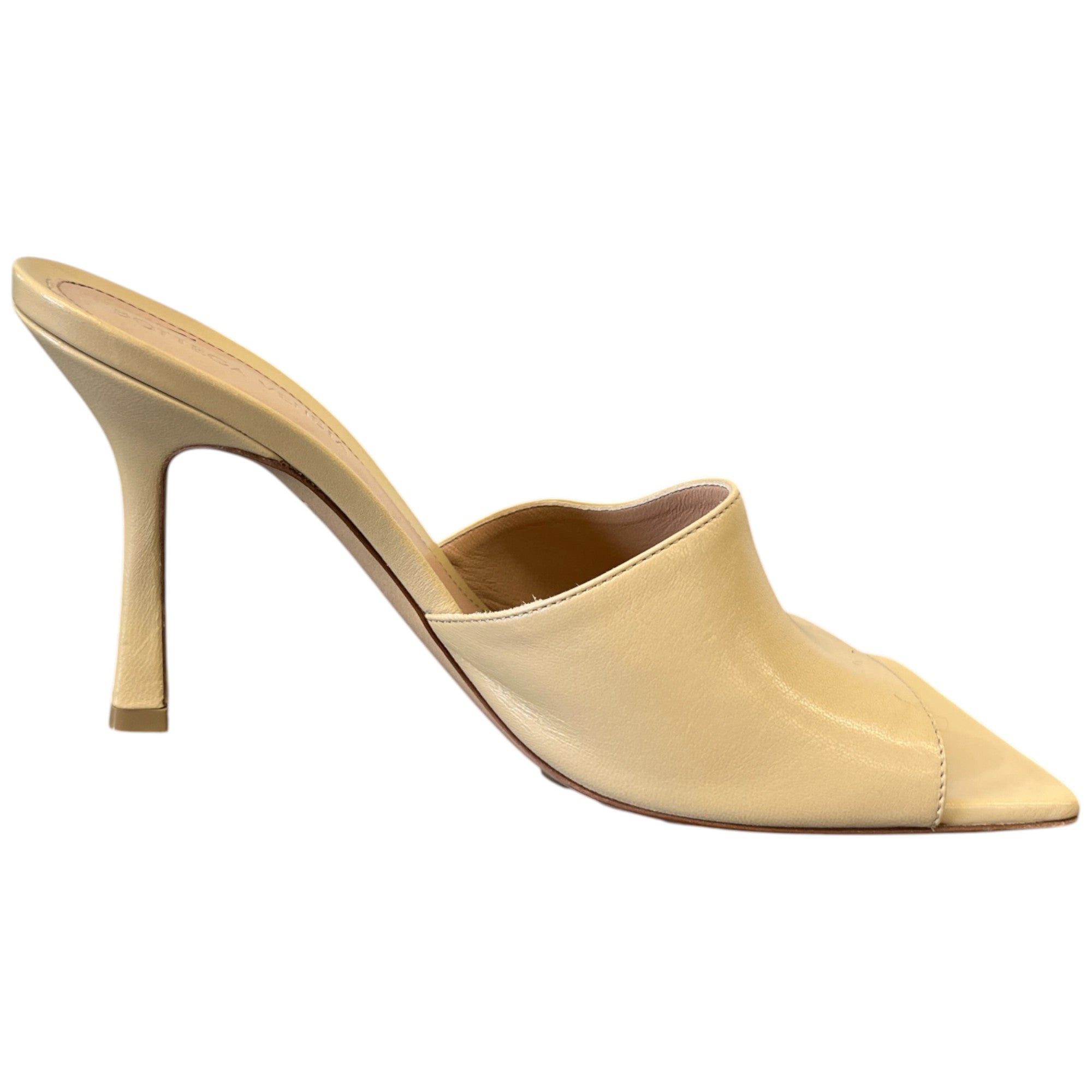 Women's Stretch Mule Heels Nude Size EU 37.5 / UK 4.5