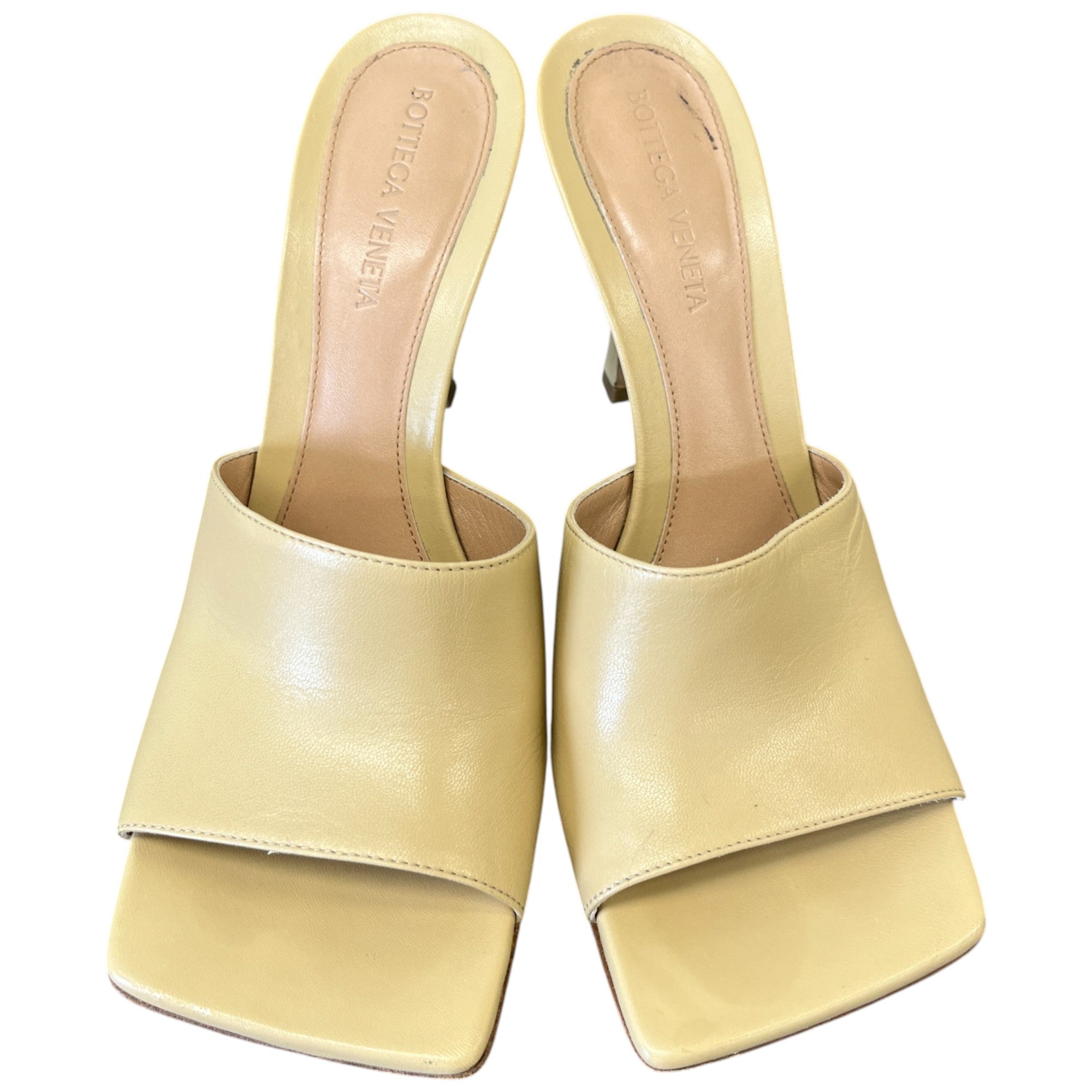 Women's Stretch Mule Heels Nude Size EU 37.5 / UK 4.5