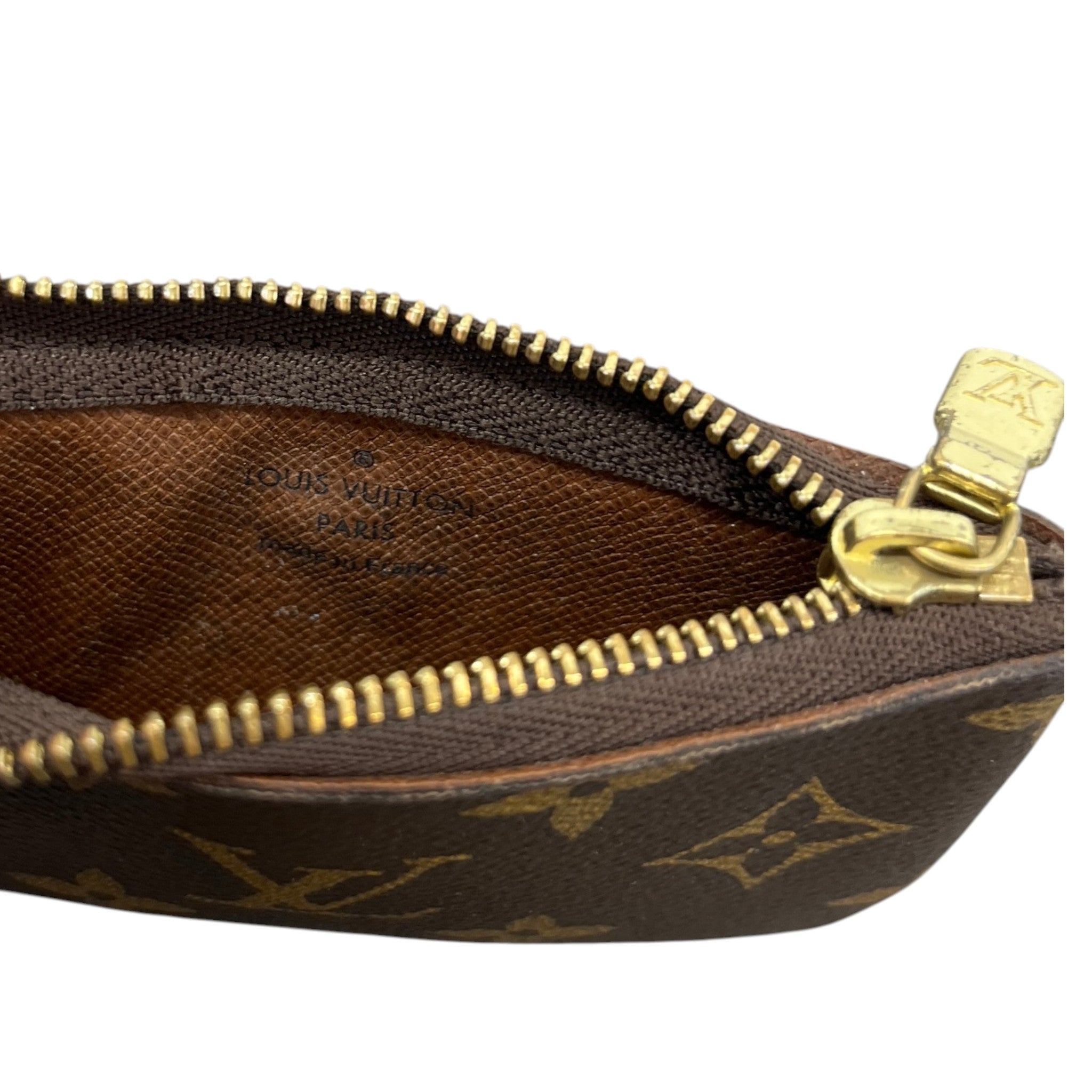 Classic Monogram Key Pouch Keyring Brown