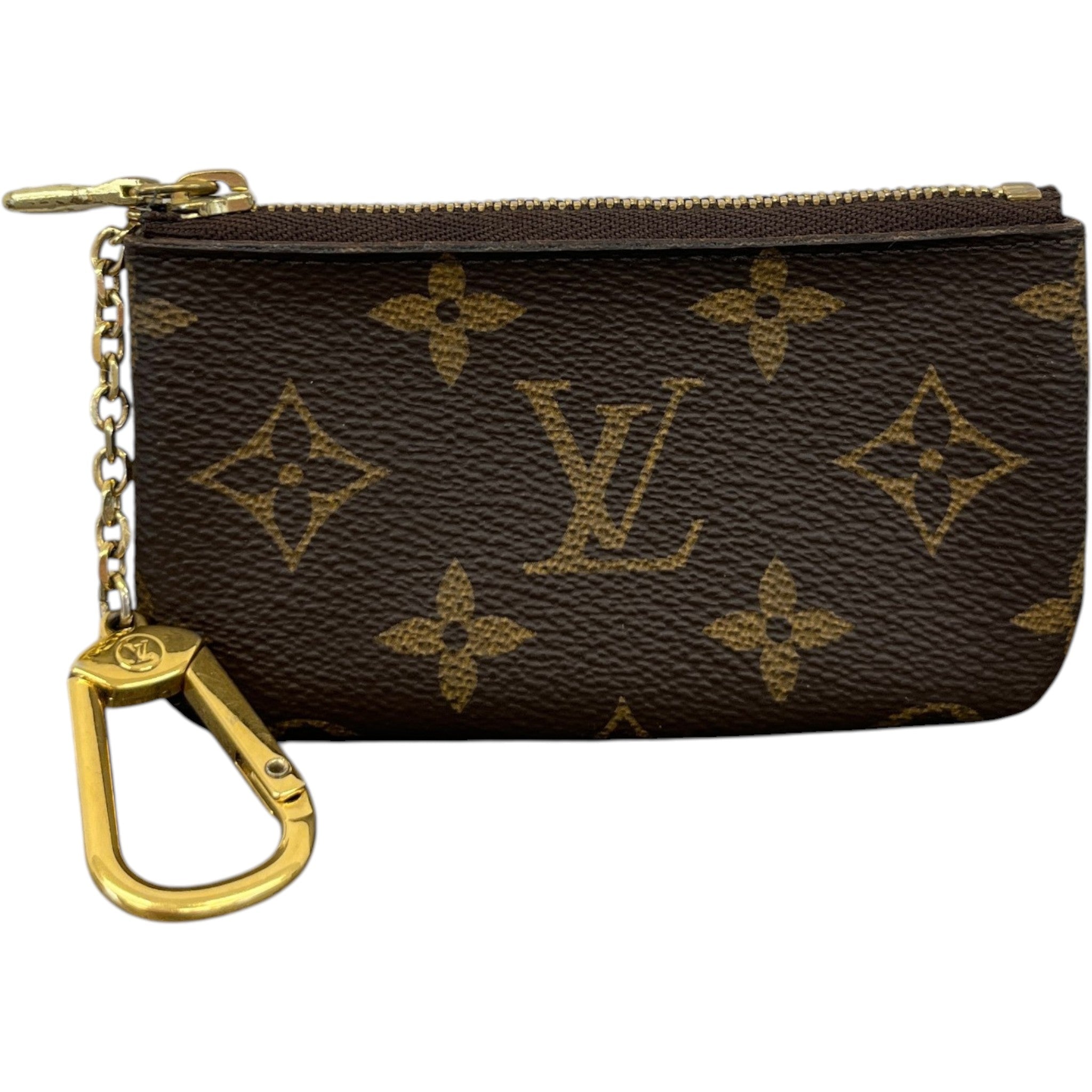 Classic Monogram Key Pouch Keyring Brown