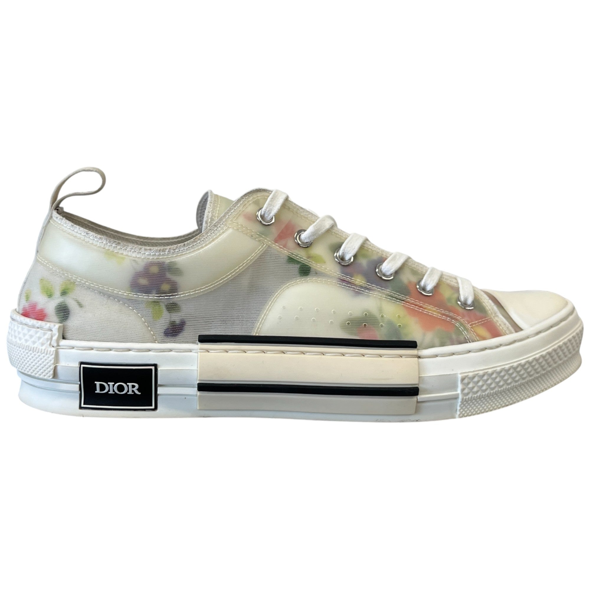 Men's B23 Floral Print Low Trainers White Size EU 44 / UK 10