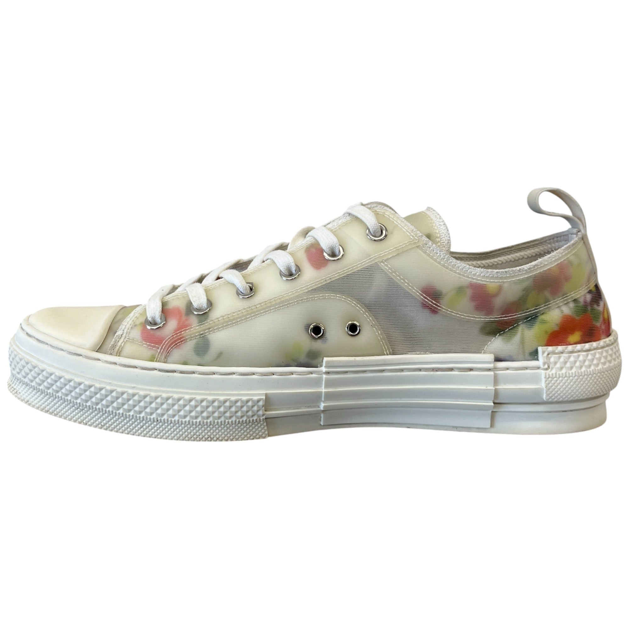Men's B23 Floral Print Low Trainers White Size EU 44 / UK 10