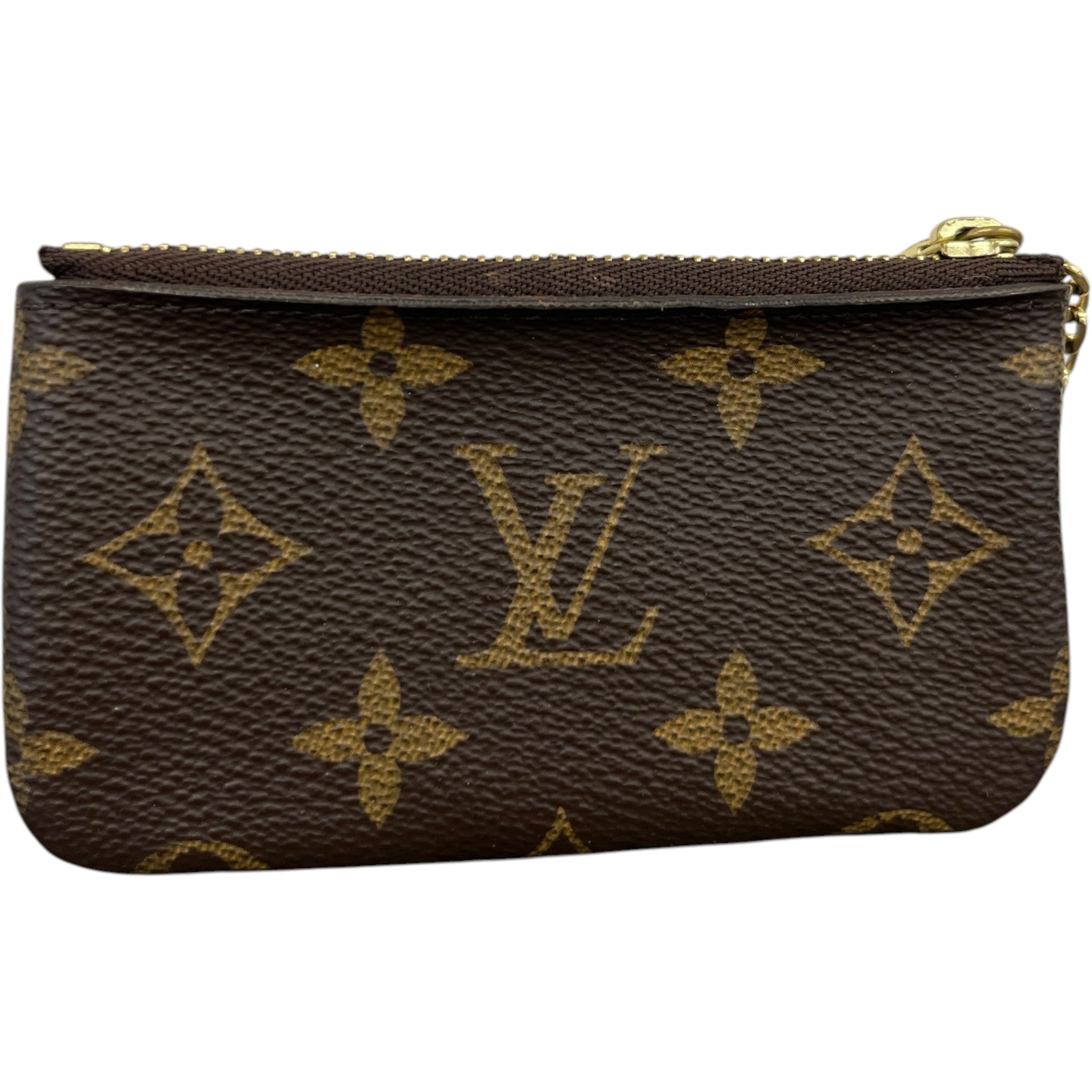 Classic Monogram Key Pouch Keyring Brown