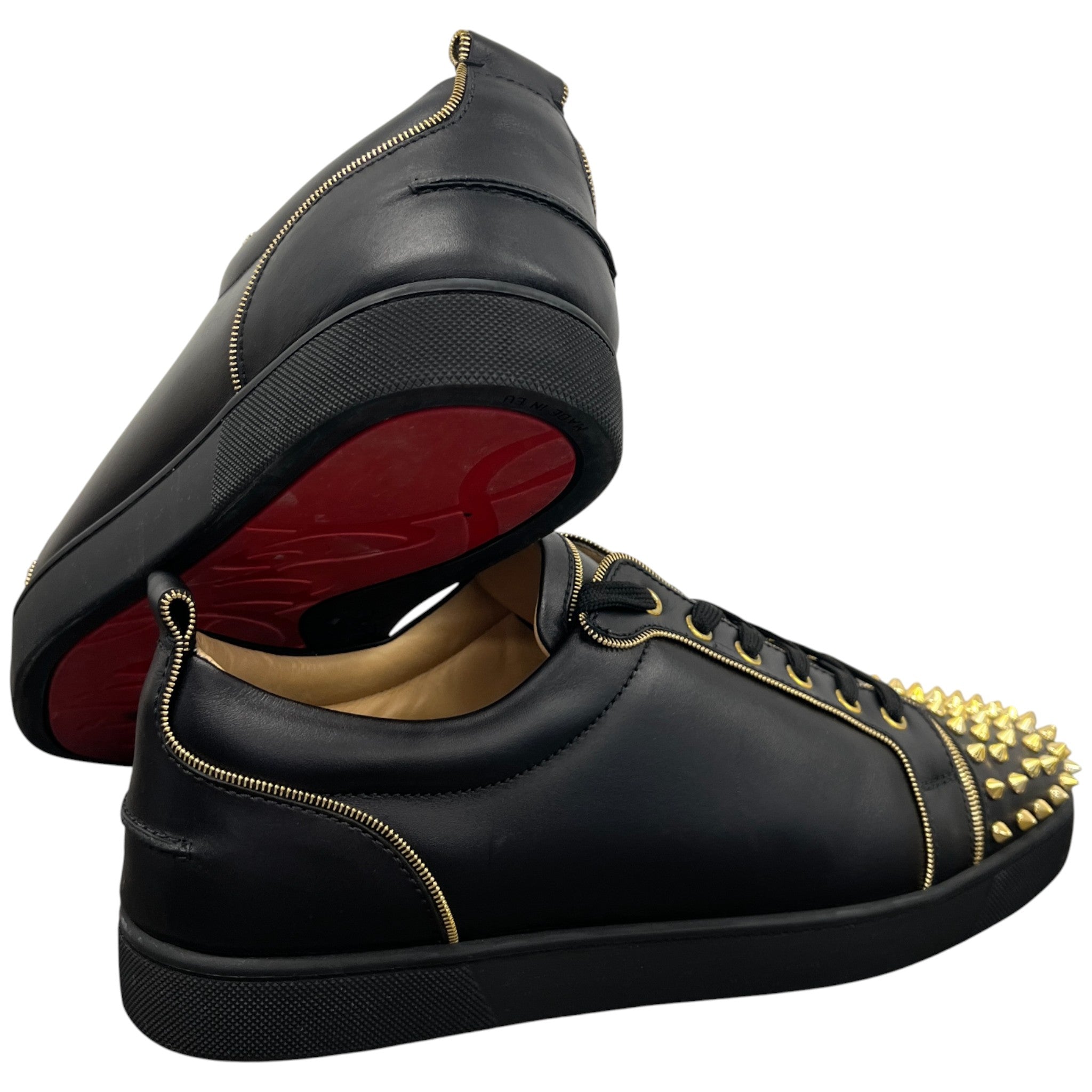 Men's Rush Spike Zip Low Trainers Black Size EU 46 / UK 12