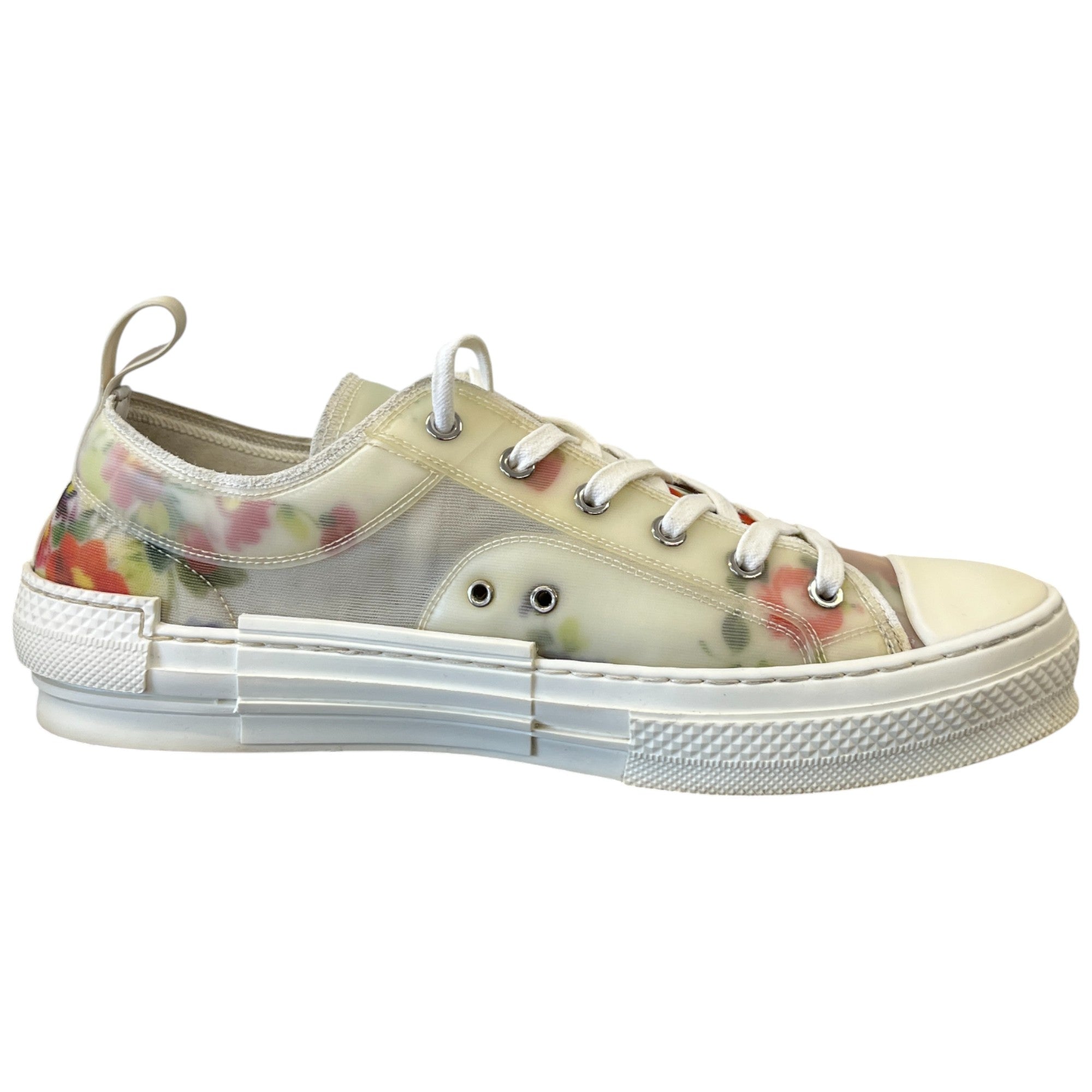 Men's B23 Floral Print Low Trainers White Size EU 44 / UK 10