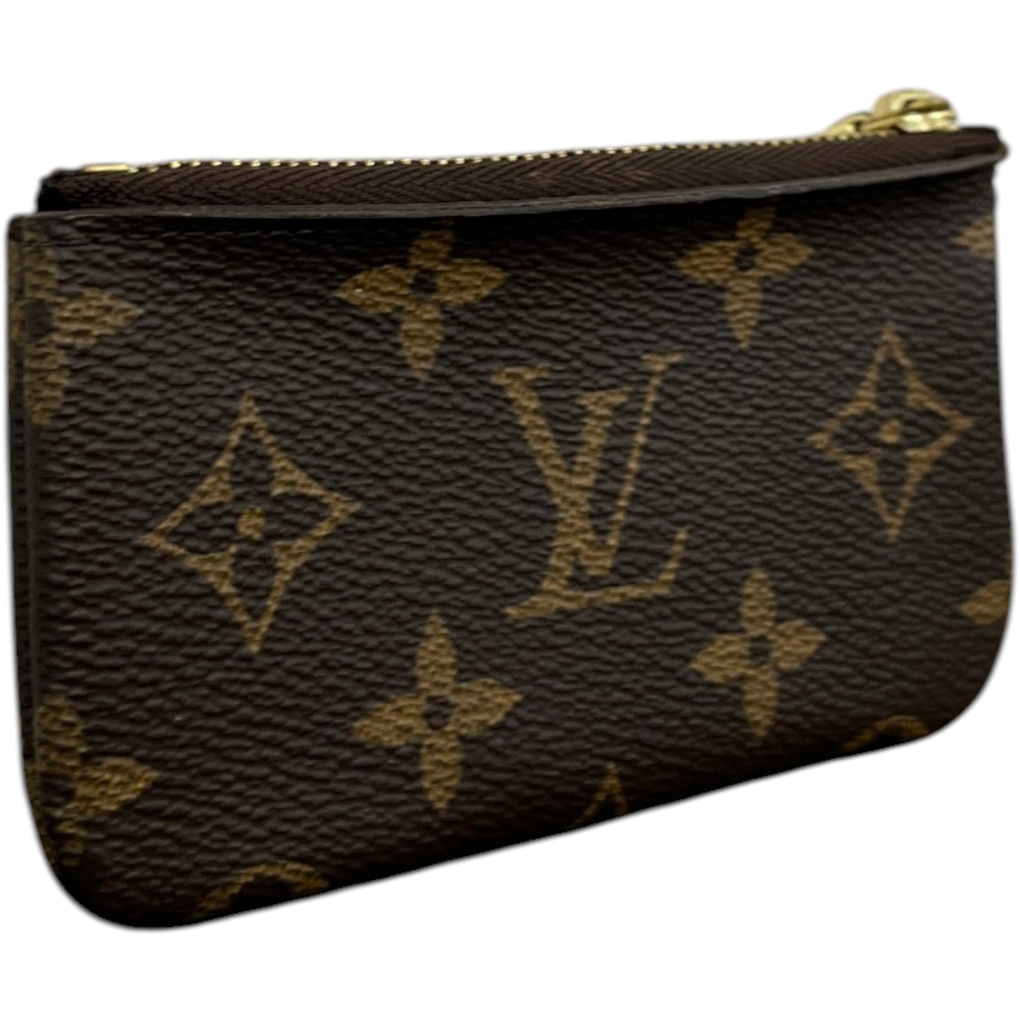 Classic Monogram Key Pouch Keyring Brown