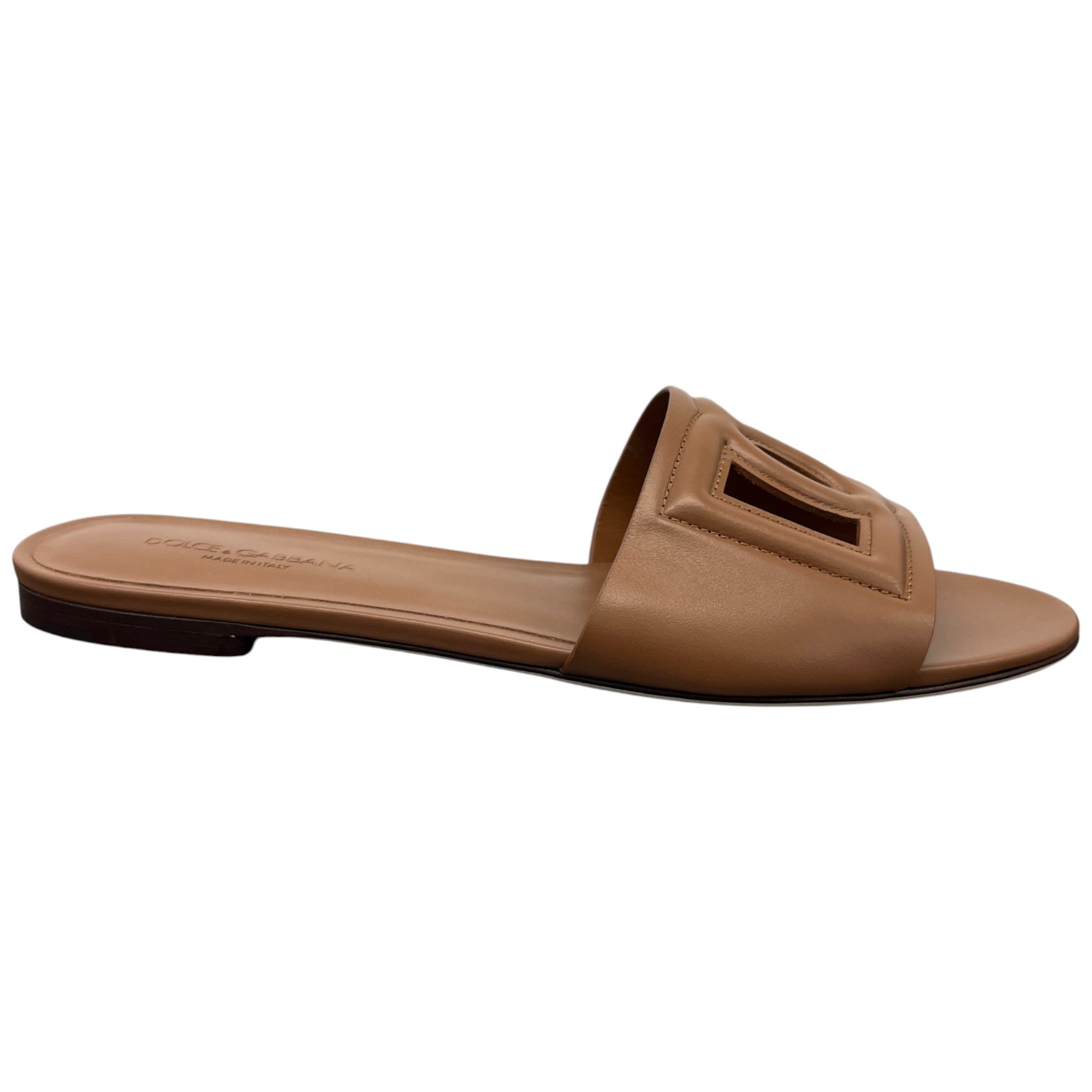 Women's Dg Logo Slides Brown Size EU 41 / UK 8