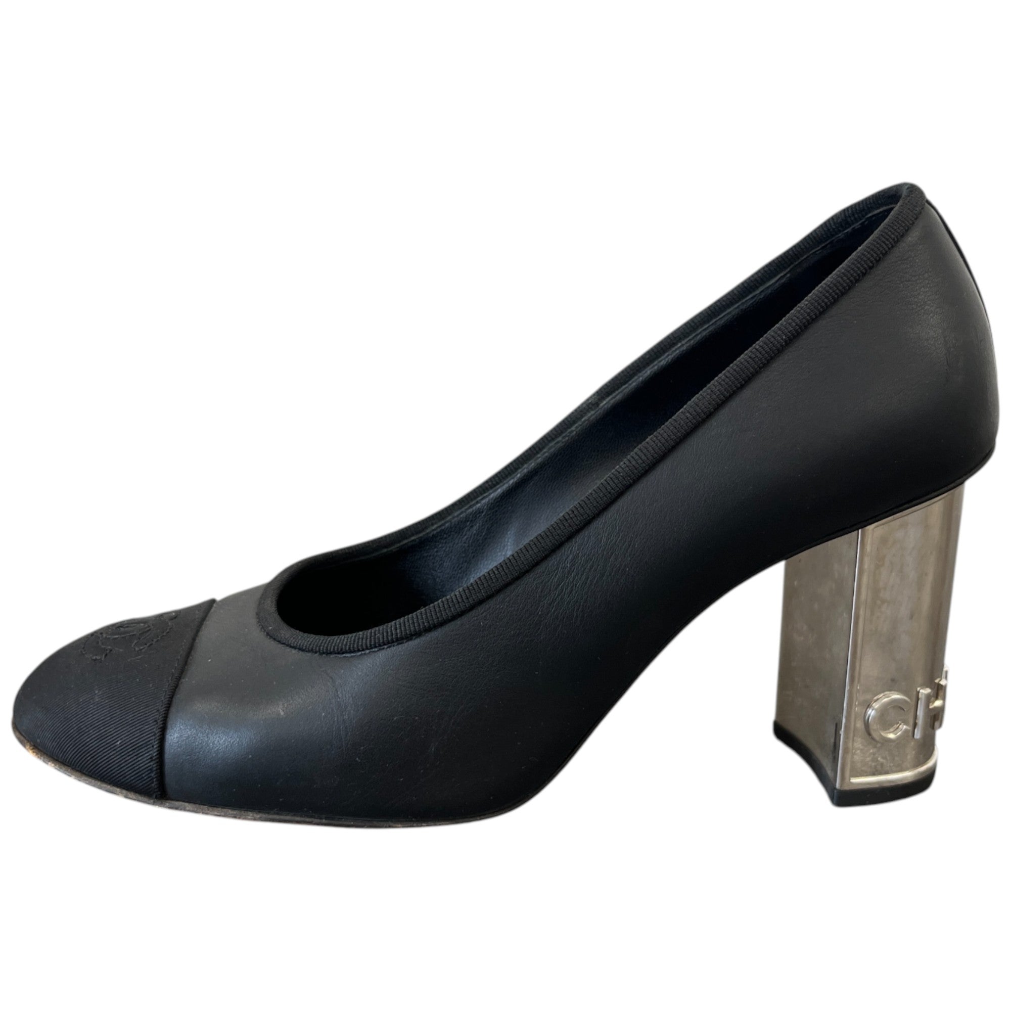 Women's Grosgrain Cap Toe Logo Mules Black Size EU 36.5 / UK 3.5