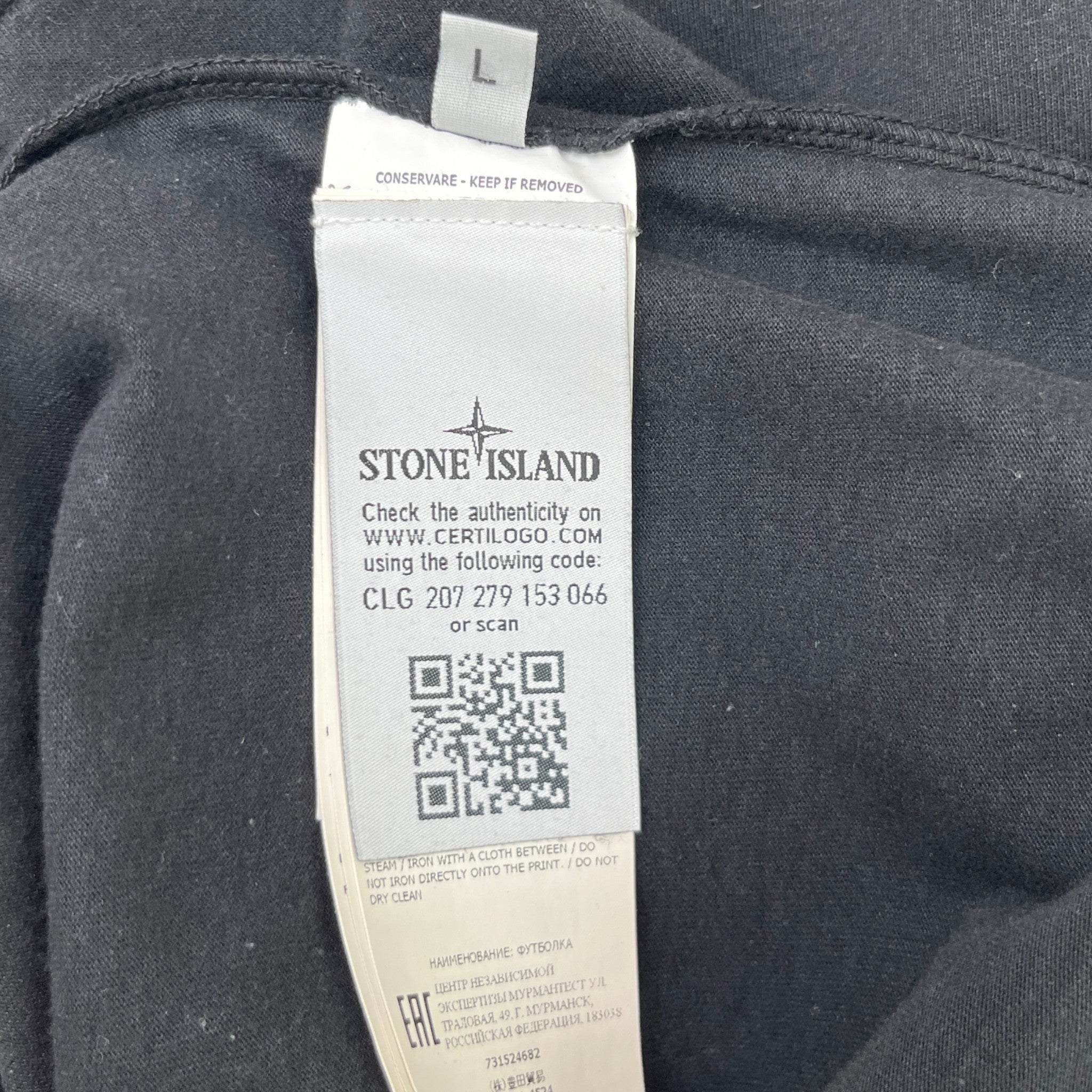 Men's Isola Di Pietra Graphic T-Shirt Black Size L