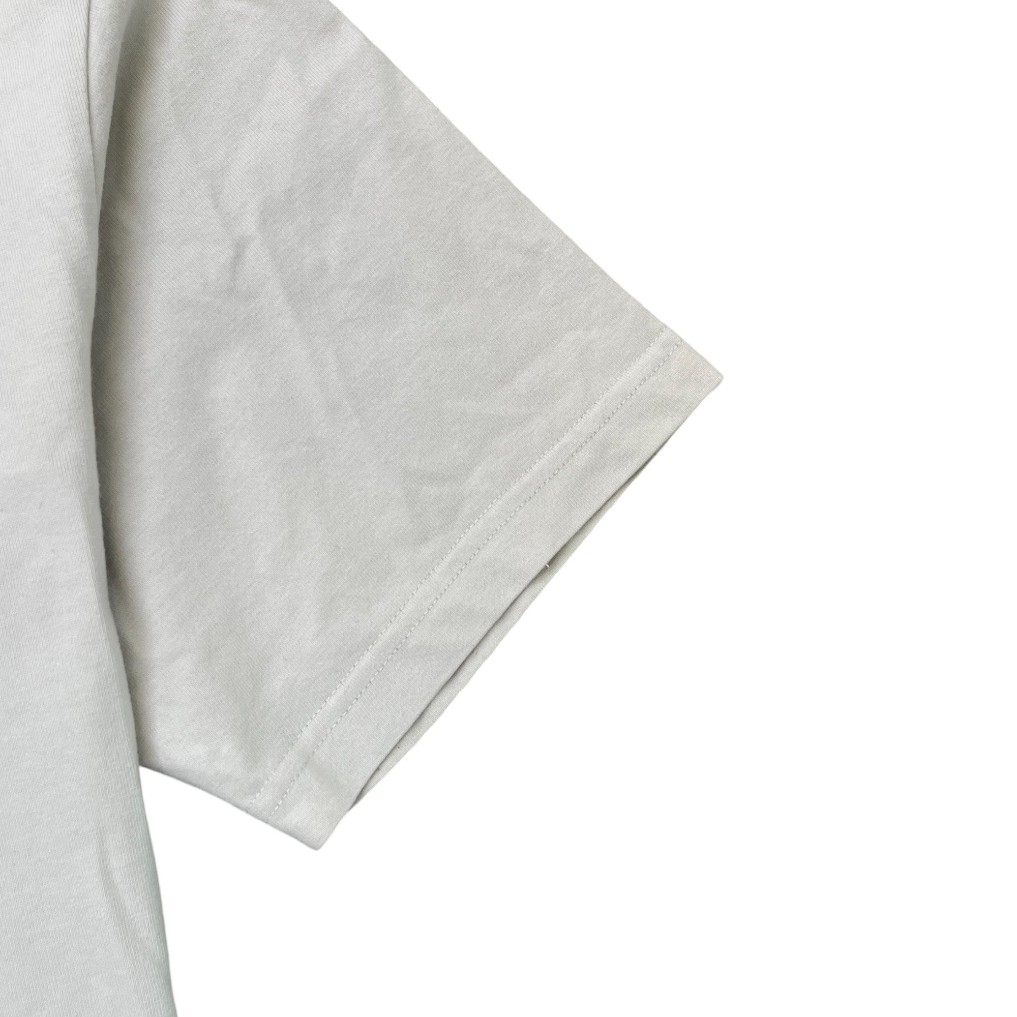 Men's Oversized Embroidered Logo T-Shirt Cream Size XS