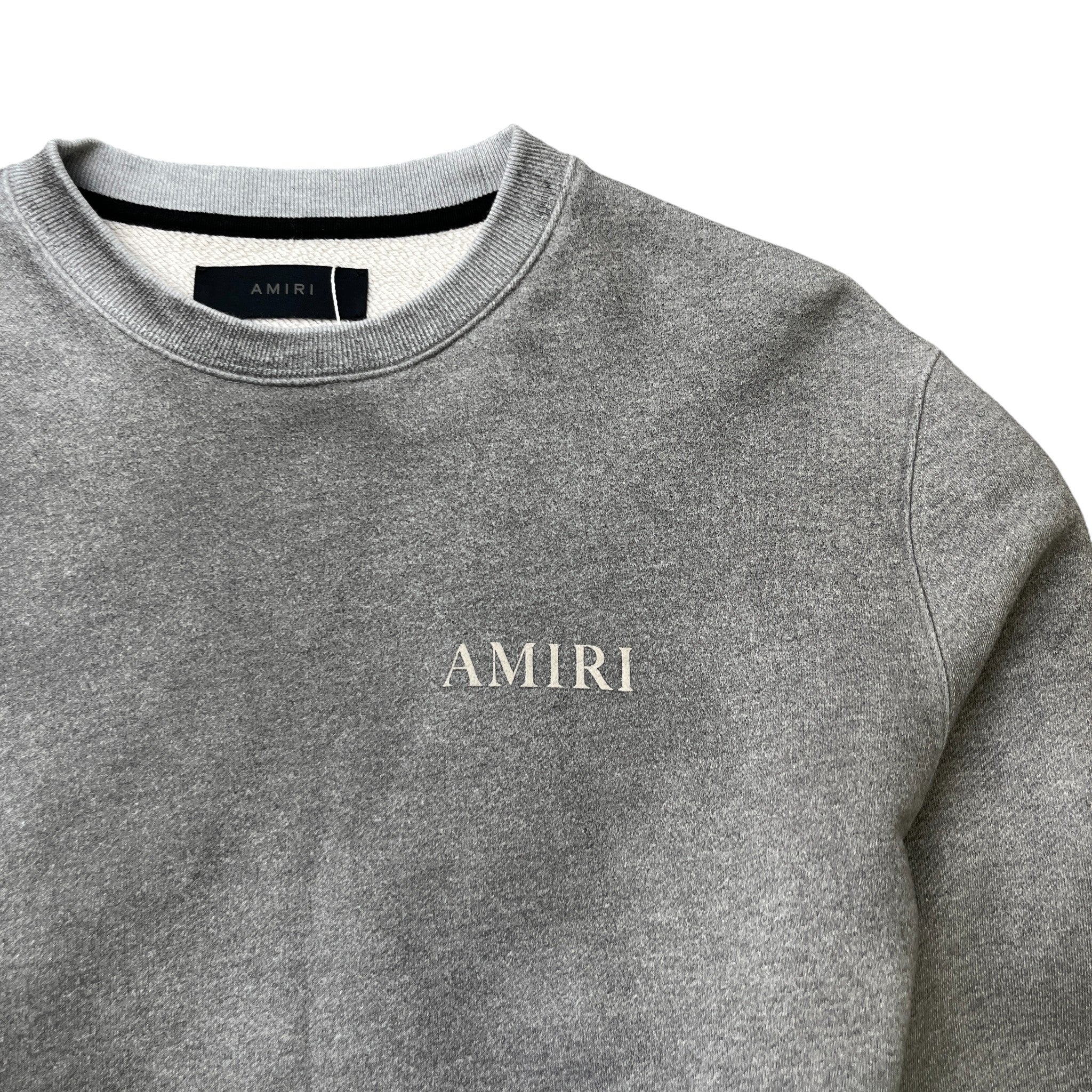 Men's Logo Print Jumper Grey Size M