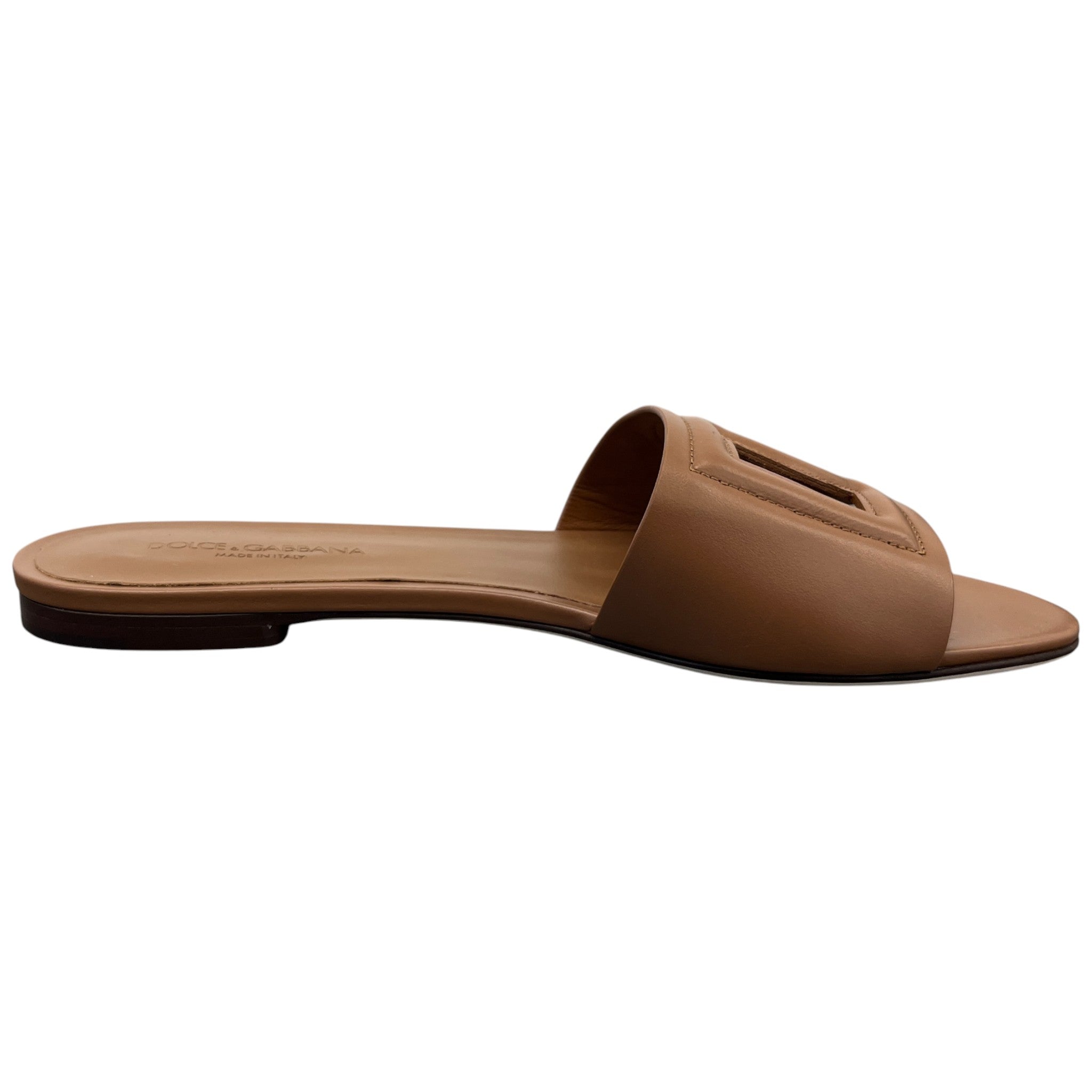 Women's Dg Logo Slides Brown Size EU 41 / UK 8