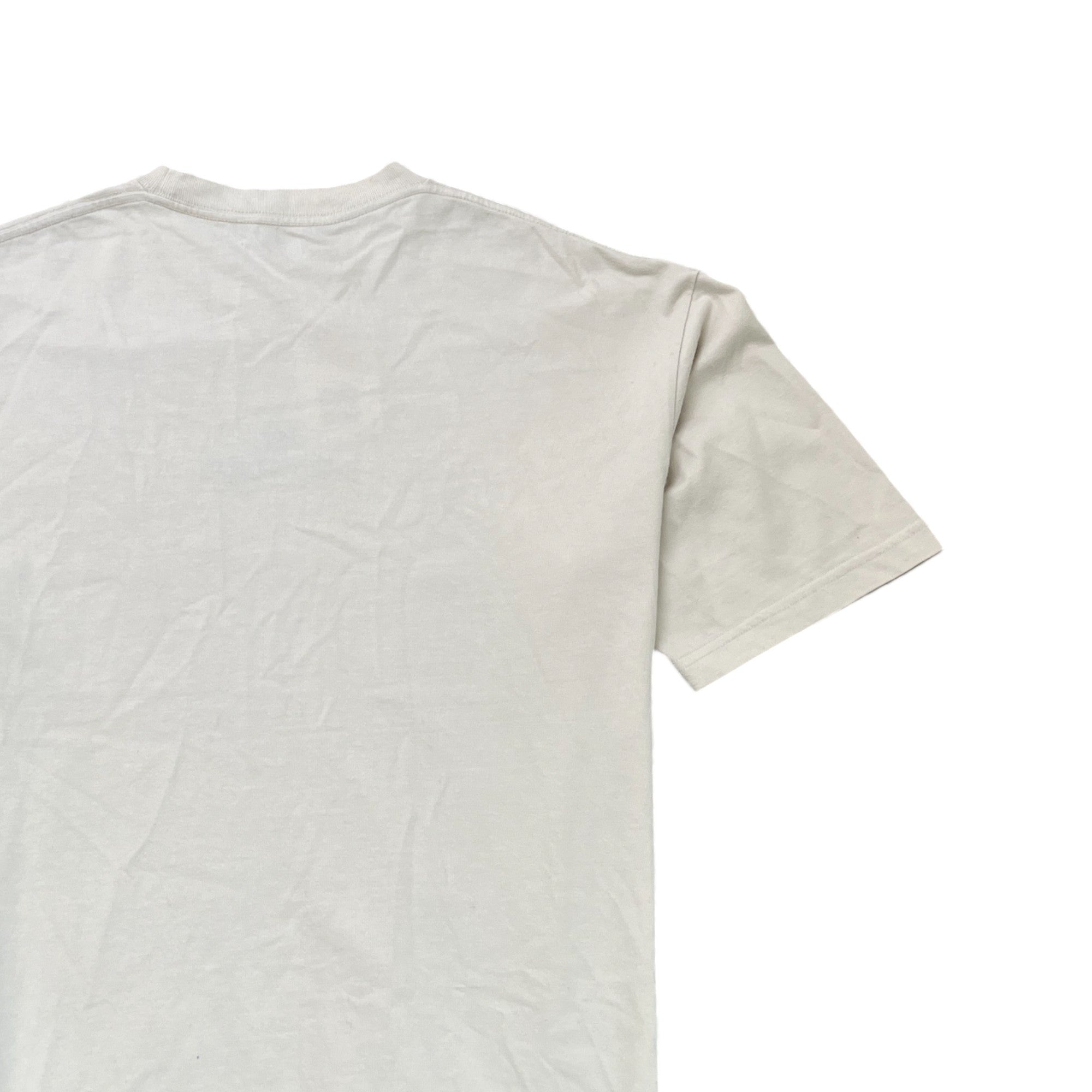 Men's Oversized Embroidered Logo T-Shirt Cream Size XS