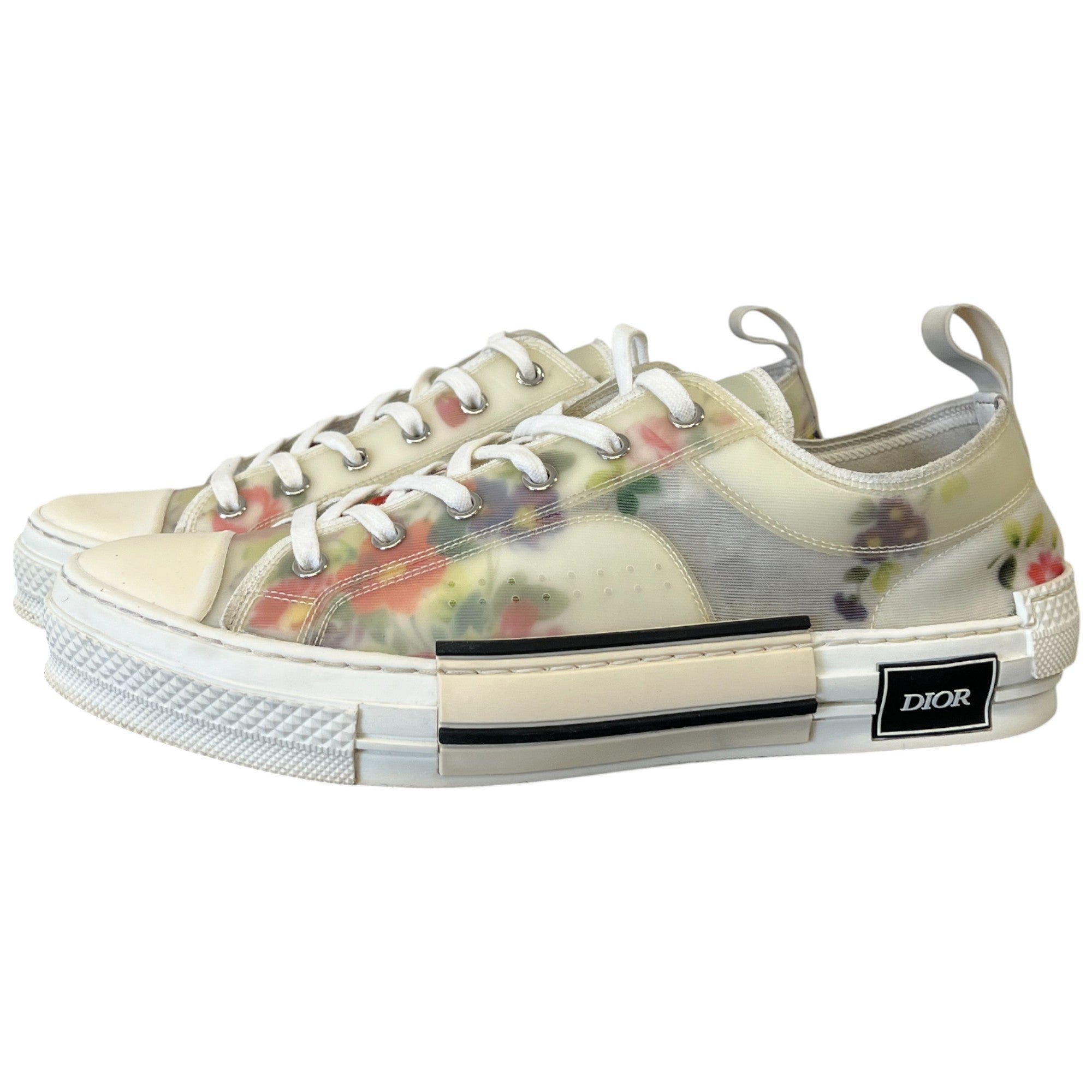 Men's B23 Floral Print Low Trainers White Size EU 44 / UK 10