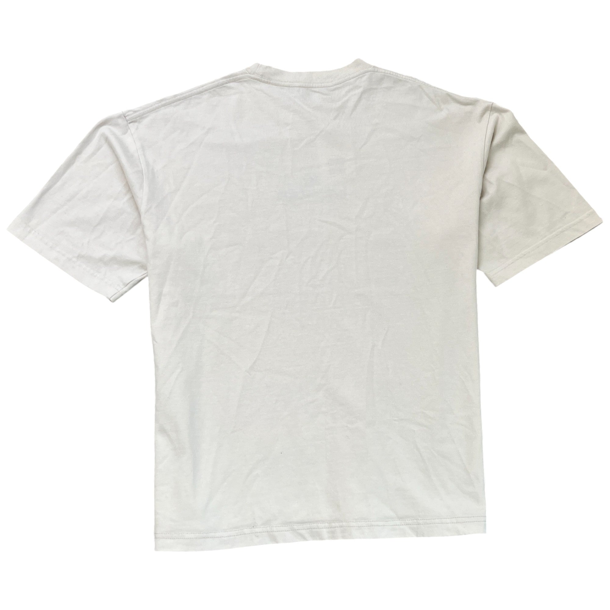 Men's Oversized Embroidered Logo T-Shirt Cream Size XS