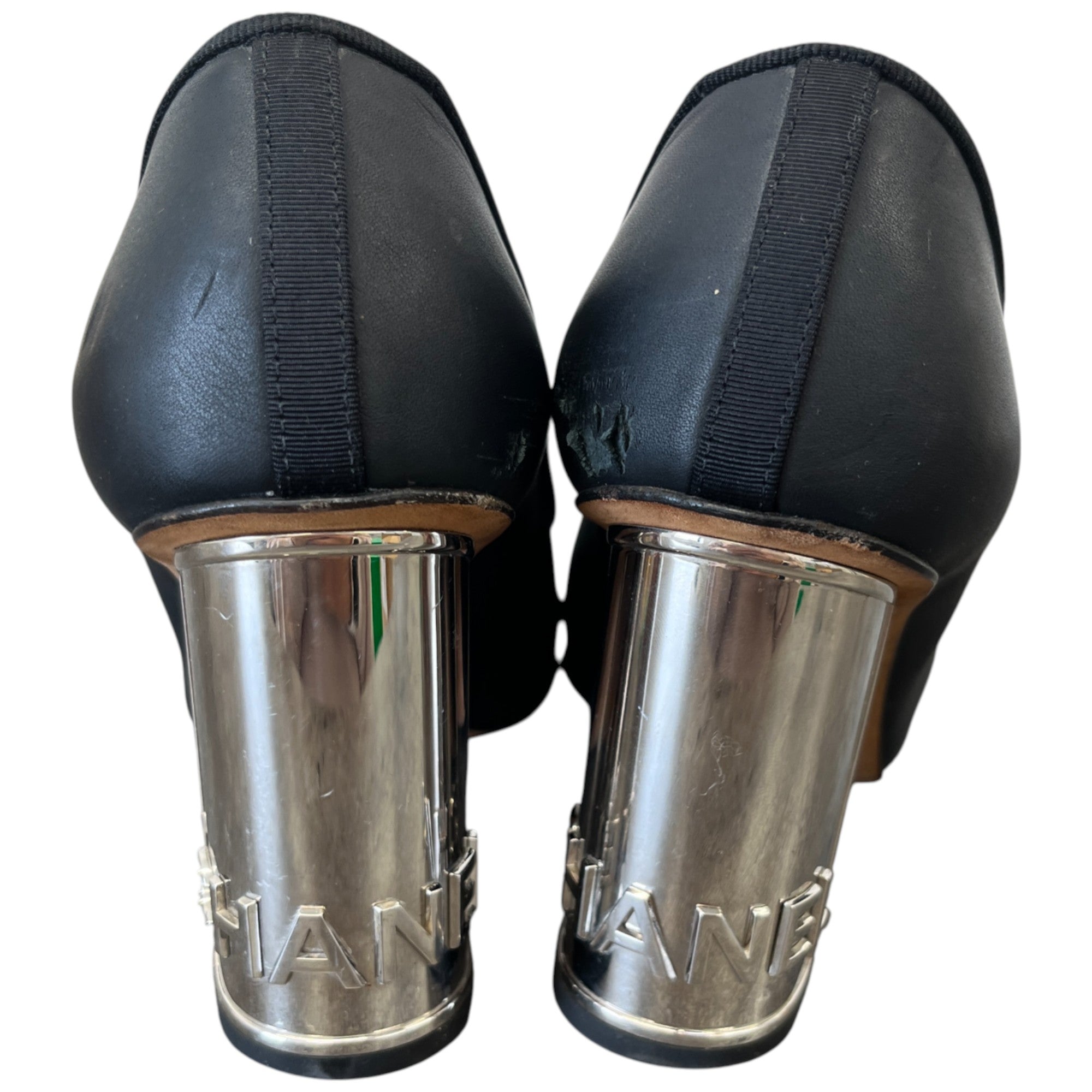 Women's Grosgrain Cap Toe Logo Mules Black Size EU 36.5 / UK 3.5