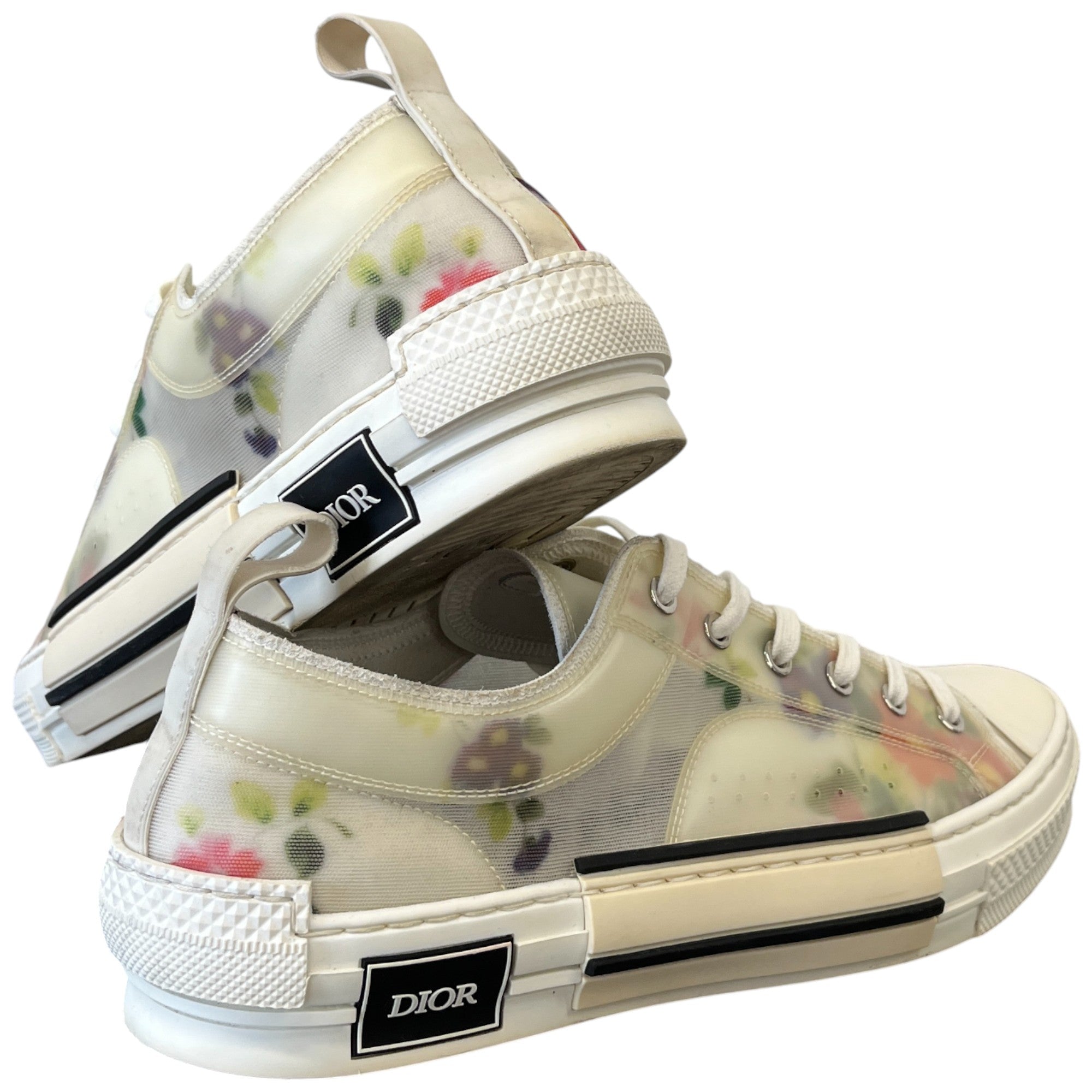 Men's B23 Floral Print Low Trainers White Size EU 44 / UK 10