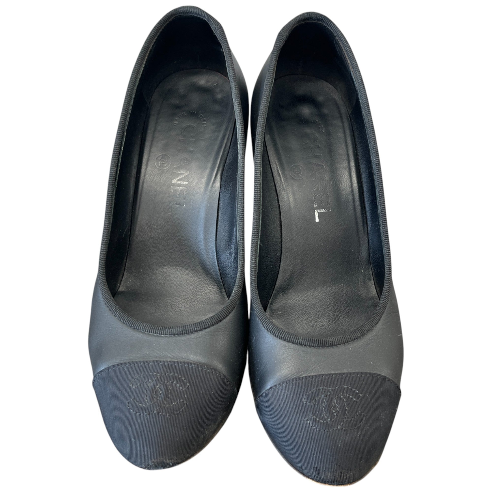 Women's Grosgrain Cap Toe Logo Mules Black Size EU 36.5 / UK 3.5