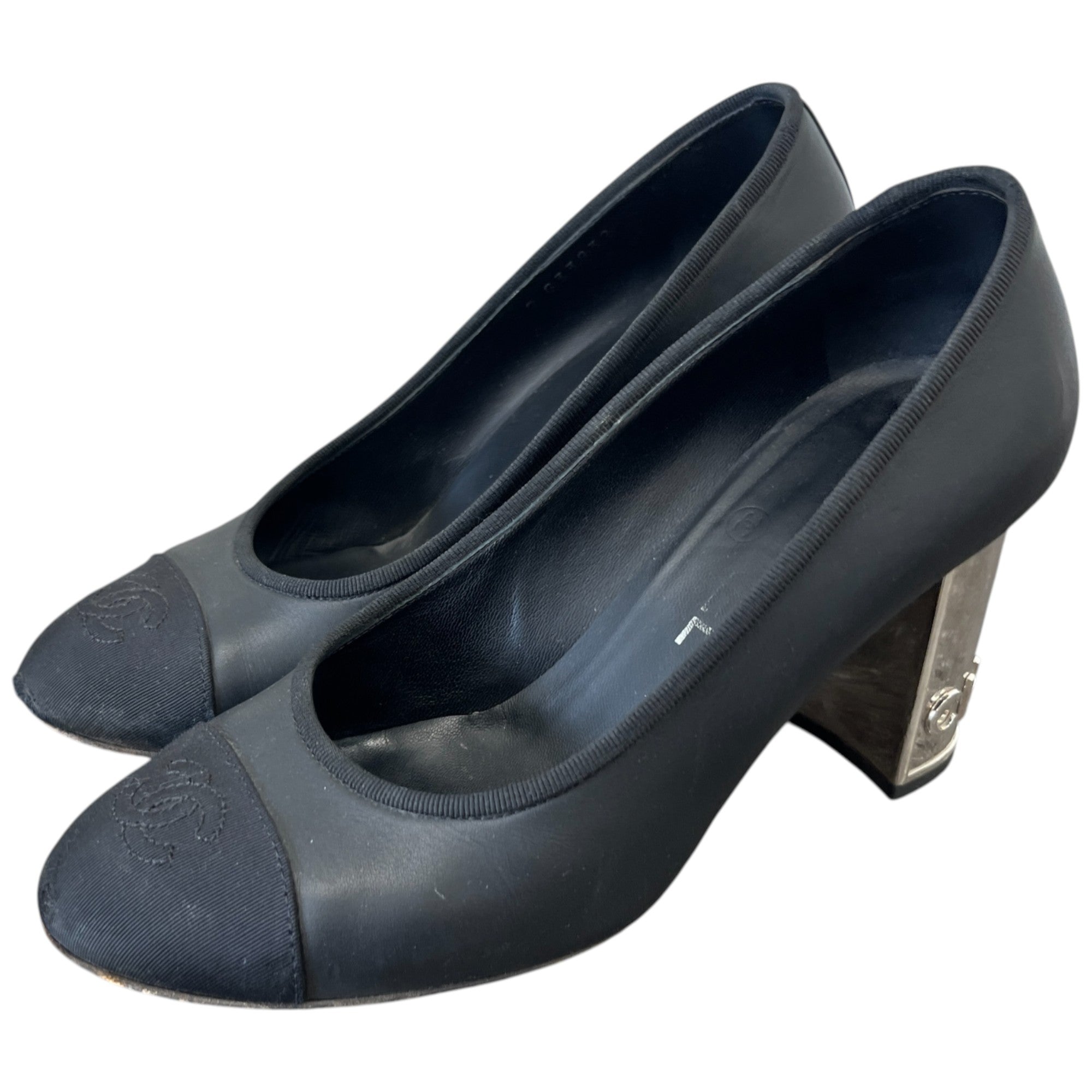 Women's Grosgrain Cap Toe Logo Mules Black Size EU 36.5 / UK 3.5